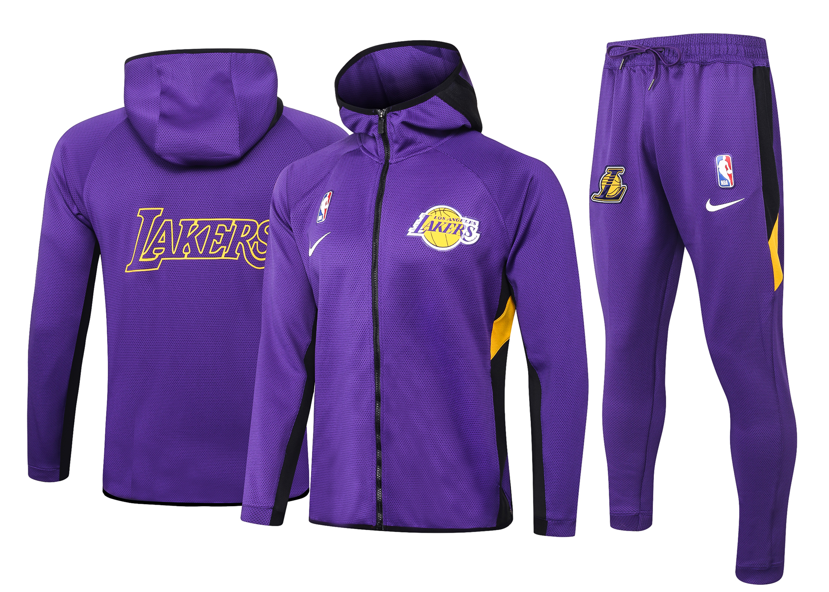 NBA Los Angeles Lakers Purple with Cap Jacket Tracksuit High Quality - leoleo123123