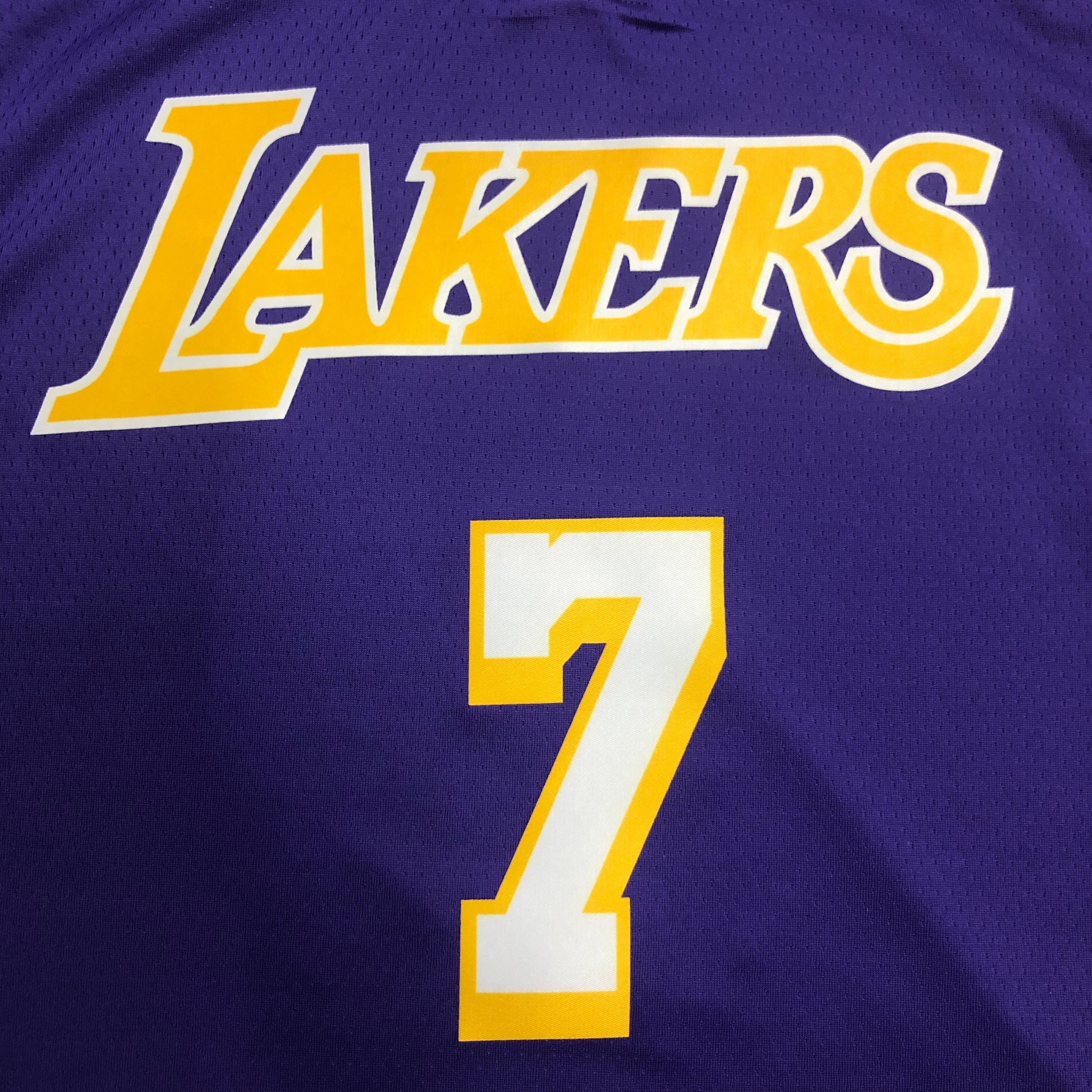 NBA Men Los Angeles Lakers Purple #7 ANTHONY V-neck Jersey High Quality Name and Number Print - leoleo123123