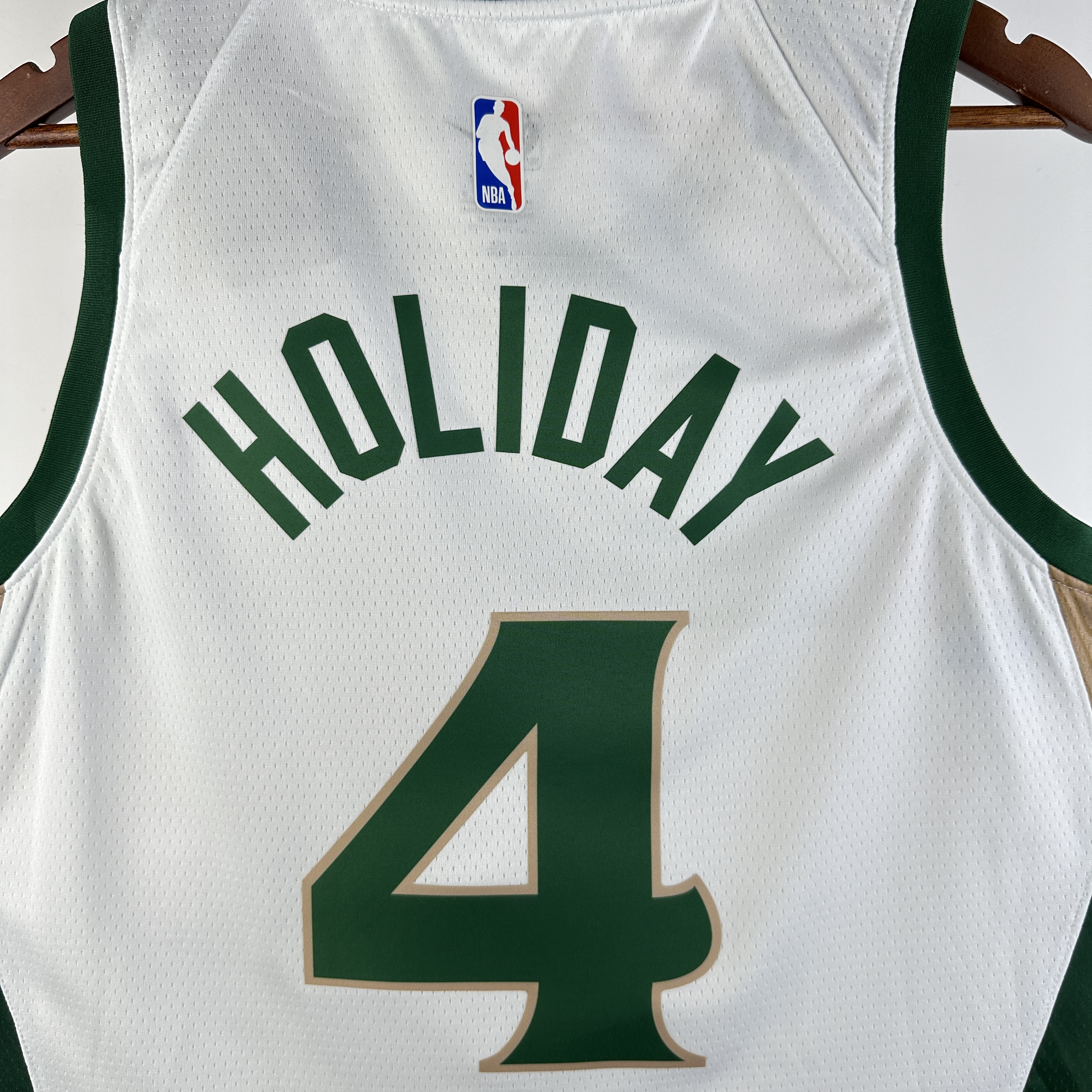 NBA Men Season 2024 Boston Celtics White City Edition #4 HOLIDAY Jersey High Quality Name and Number Print - leoleo123123