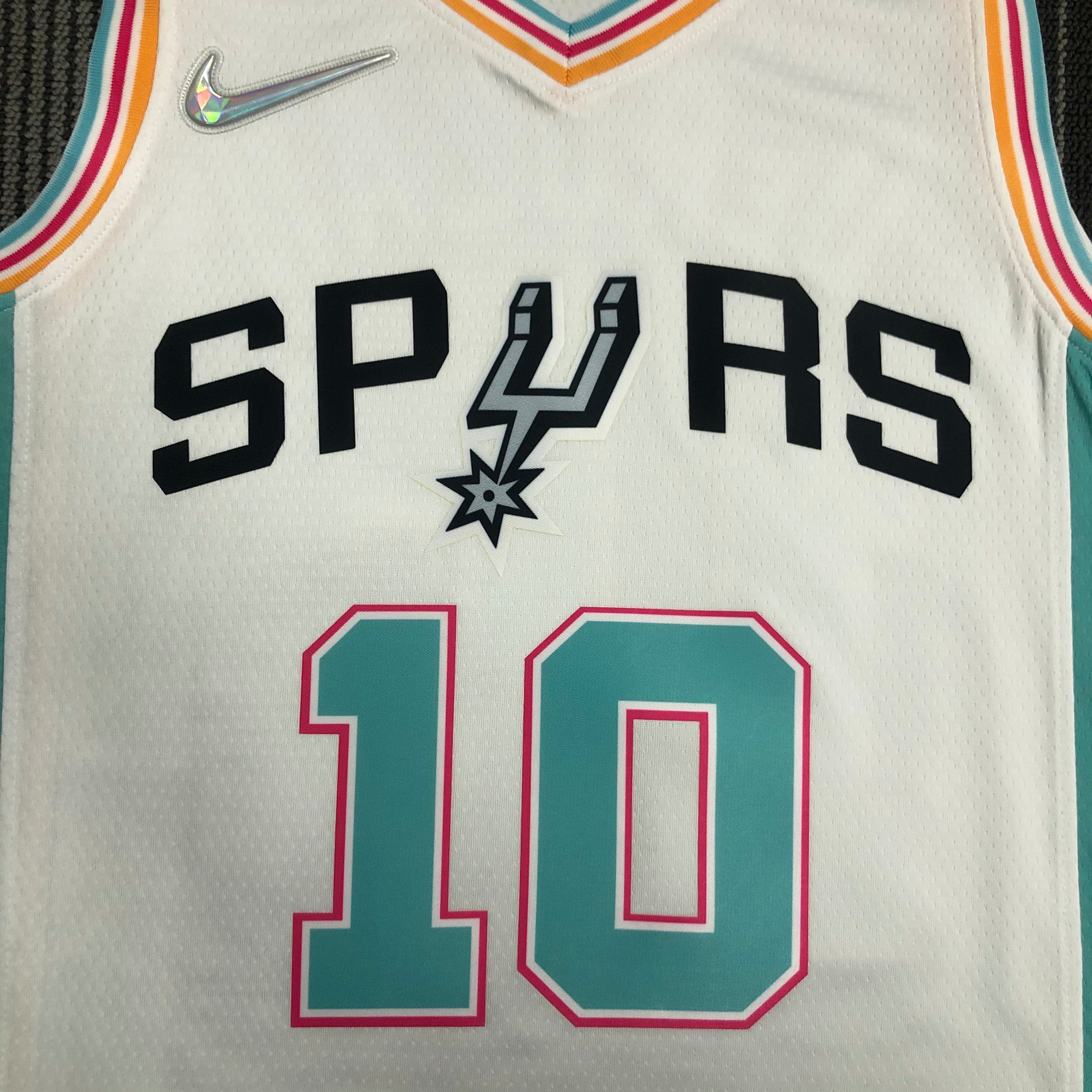 NBA Men 75th Anniversary Season 2022 San Antonio Spurs White #10 DEROZAN Jersey High Quality Name and Number Print - leoleo123123