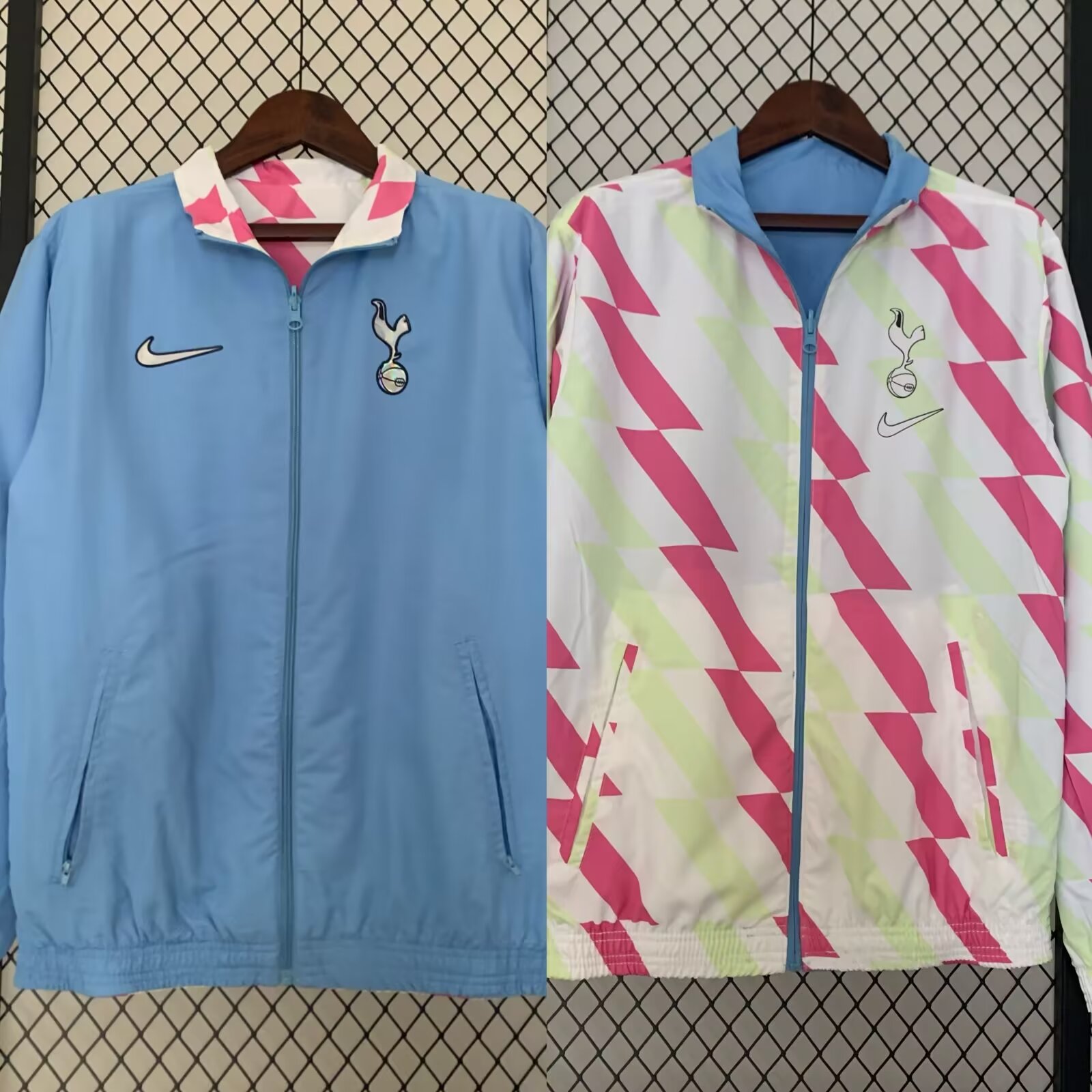 23/24 Tottenham Blue Windbreaker Jacket two-sided Jacket Thai Quality - leoleo123123
