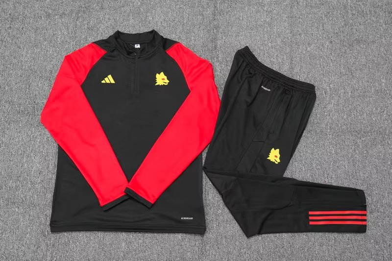23/24 Roma Black Sweater Tracksuit Thai Quality - leoleo123123