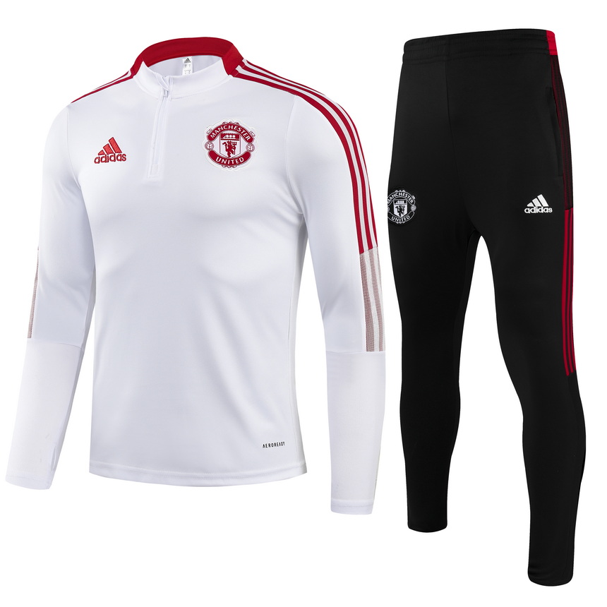 21/22 Manchester United Kids White Sweater Tracksuit Thai Quality - leoleo123123