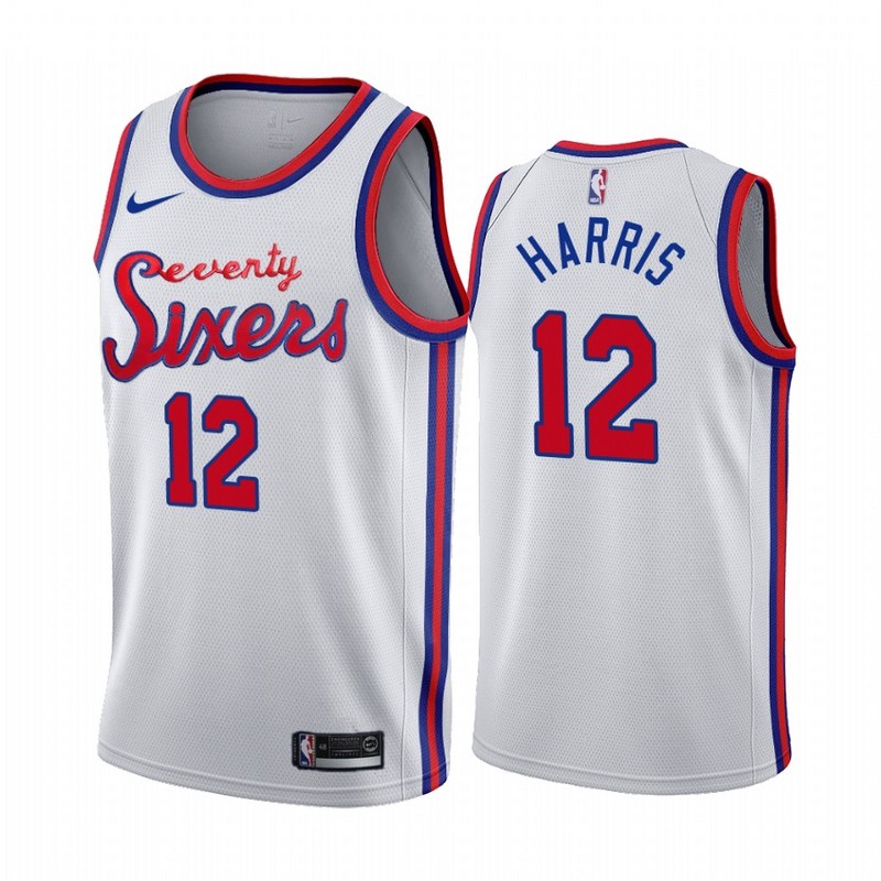 NBA Men Philadelphia 76ers 19-20 Season White #12 HARRIS Jersey High Quality Name and Number Print - leoleo123123