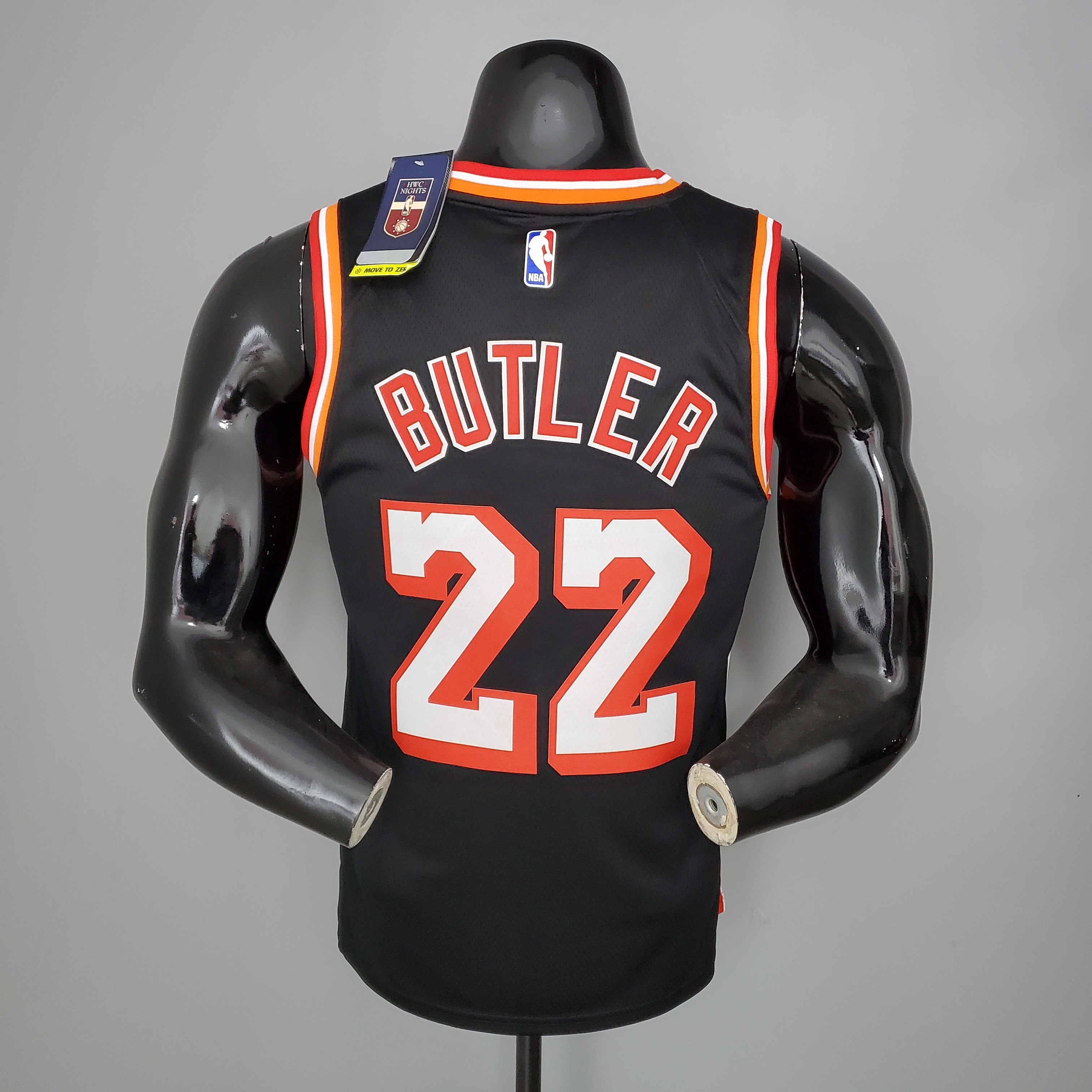 NBA Men Season 2018 Miami Heat Black #22 BUTLER Jersey High Quality Name and Number Print - leoleo123123