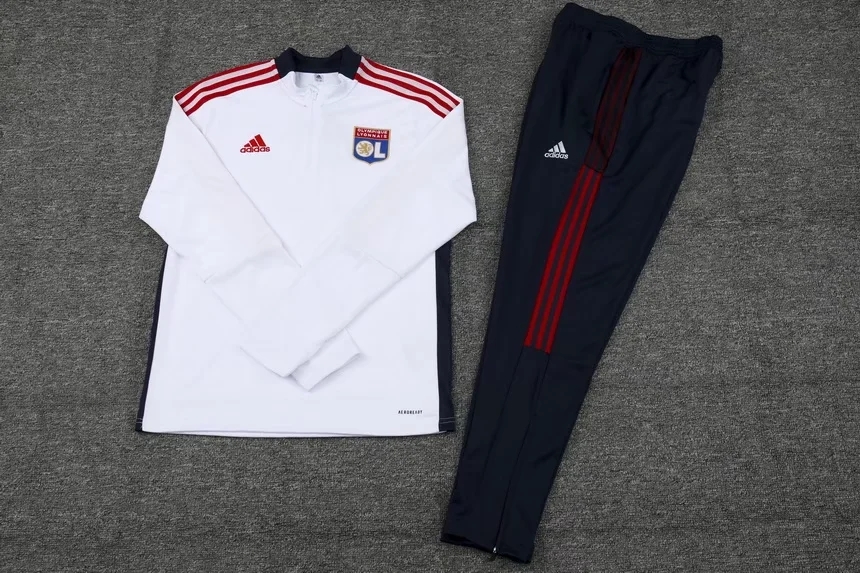 21-22 Lyon White Sweater Tracksuit Thai Quality - leoleo123123