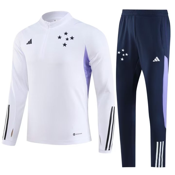 23/24 Cruzeiro Kids White Sweater Tracksuit Thai Quality - leoleo123123