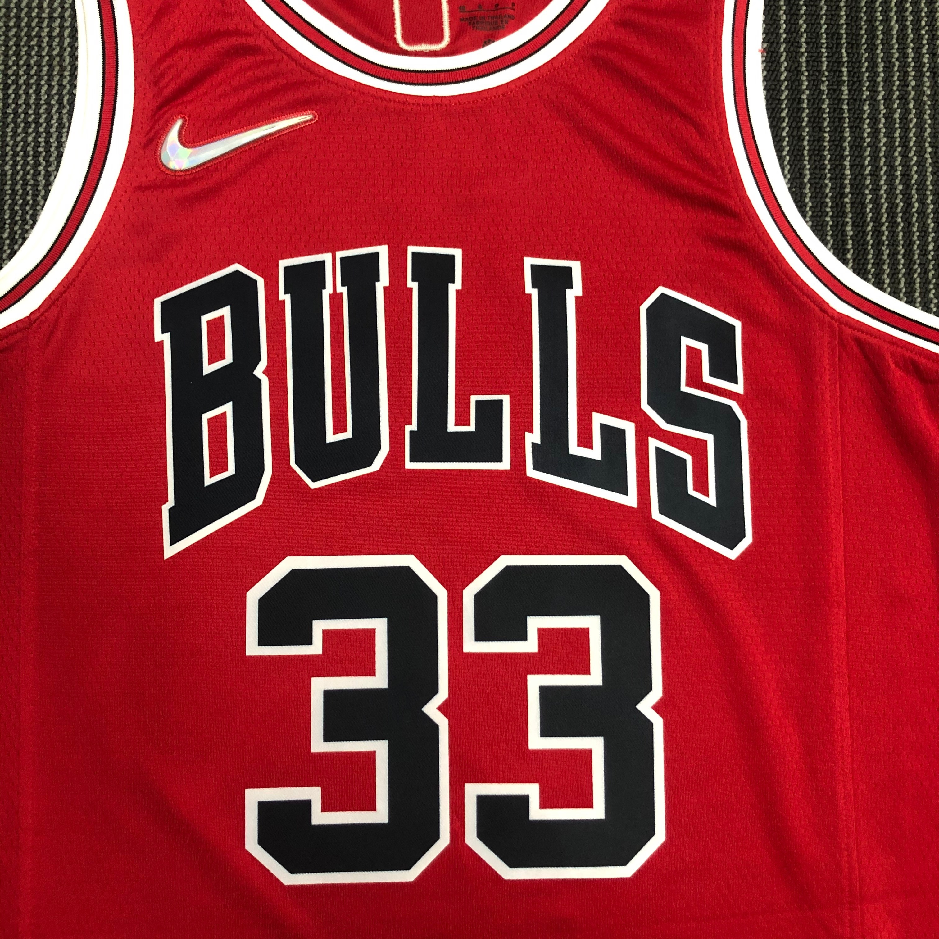 NBA Men 75th Anniversary Chicago Bulls Red #33 PIPPEN Jersey High Quality Name and Number Print - leoleo123123