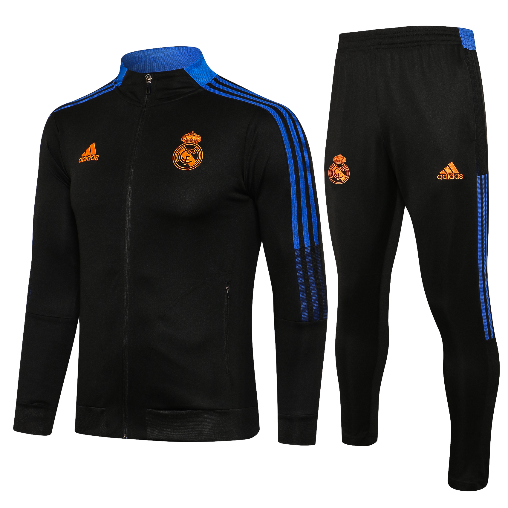 21-22 Real Madrid Black Jacket Tracksuit Thai Quality - leoleo123123