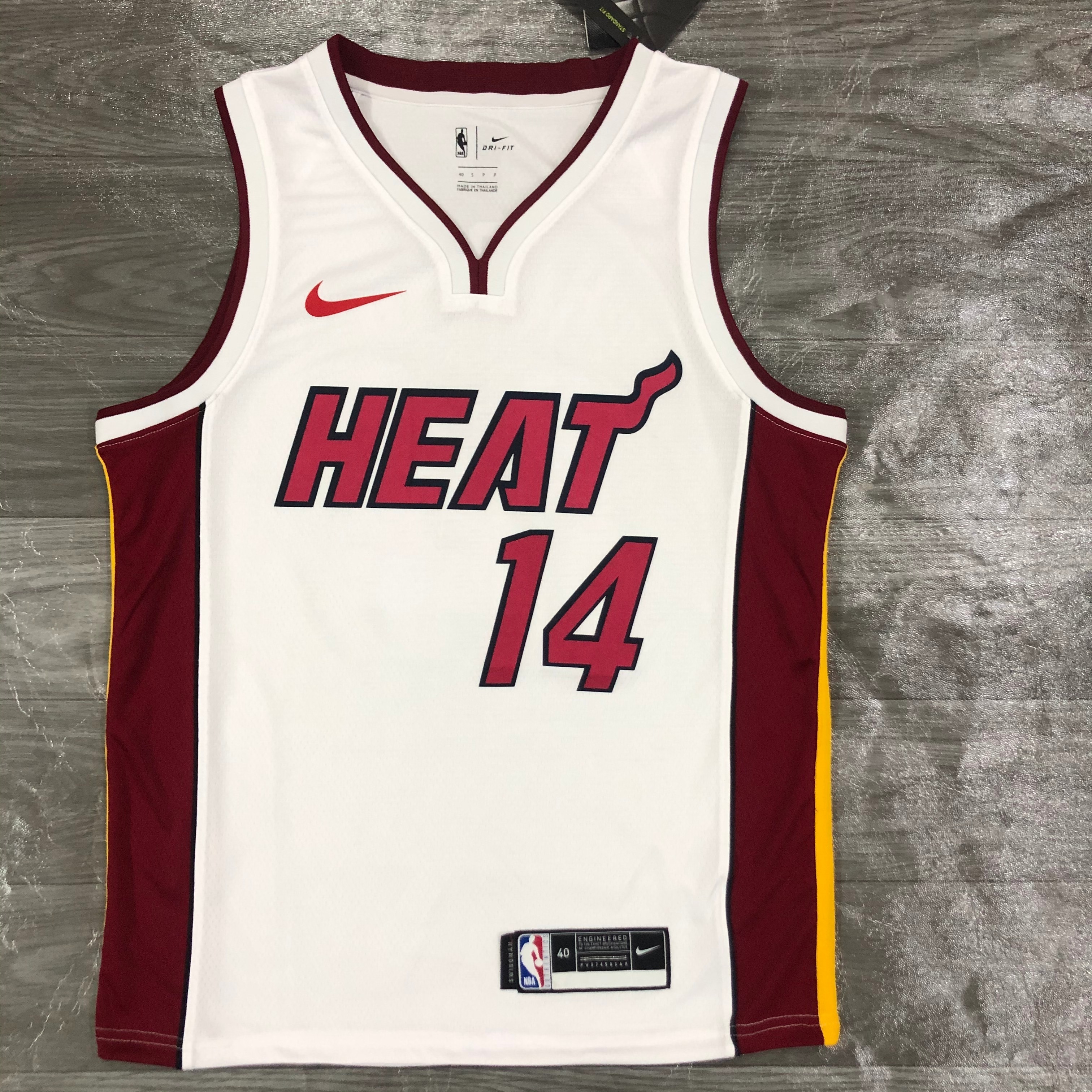 NBA Men Miami Heat White #14 HERRO Jersey High Quality Name and Number Print - leoleo123123
