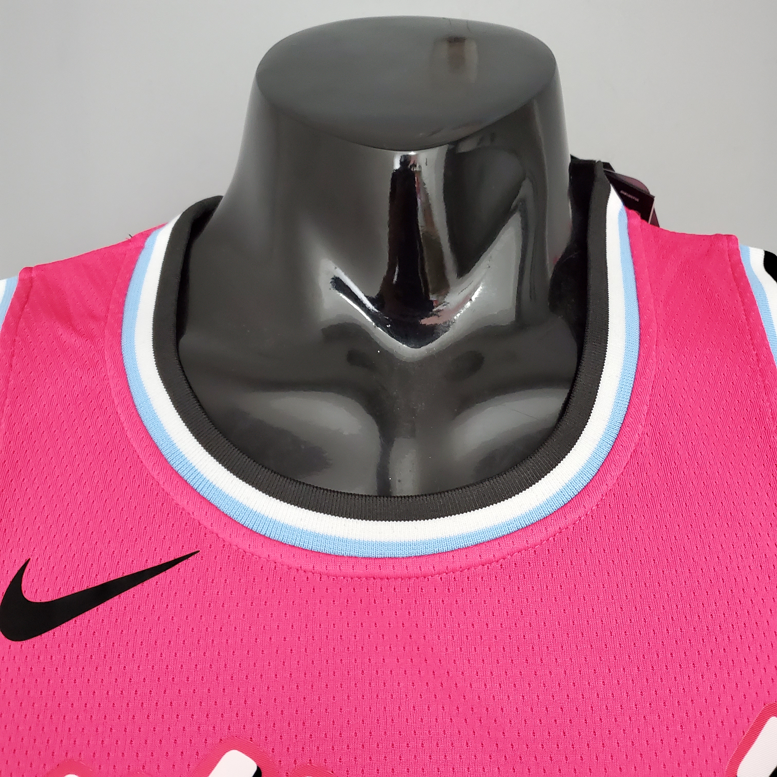 NBA Men Miami Heat Pink City #4 OLADIPO Jersey High Quality Name and Number Print - leoleo123123