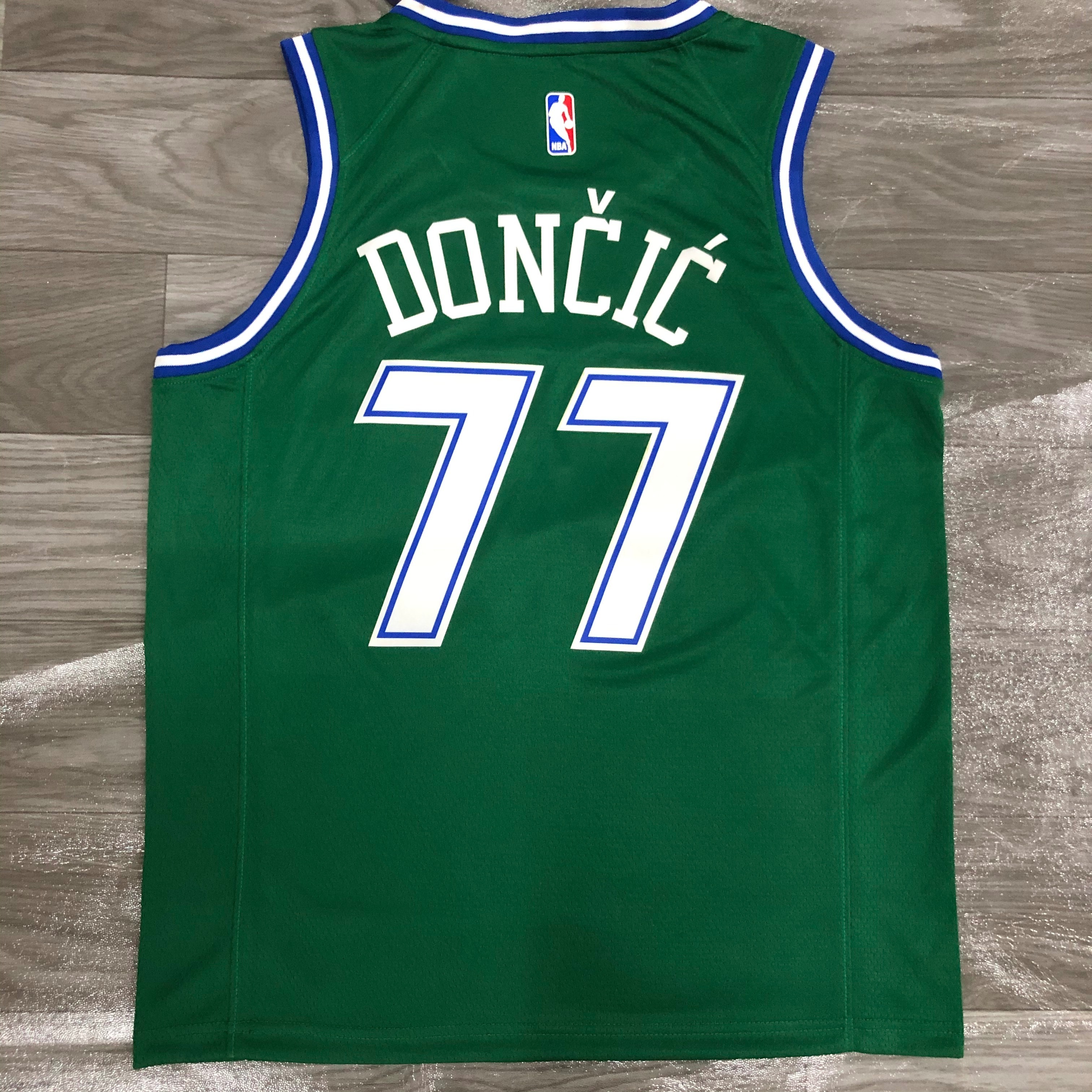 NBA Men Season 2021 Dallas Mavericks Green #77 DONCIC Jersey High Quality Name and Number Print - leoleo123123