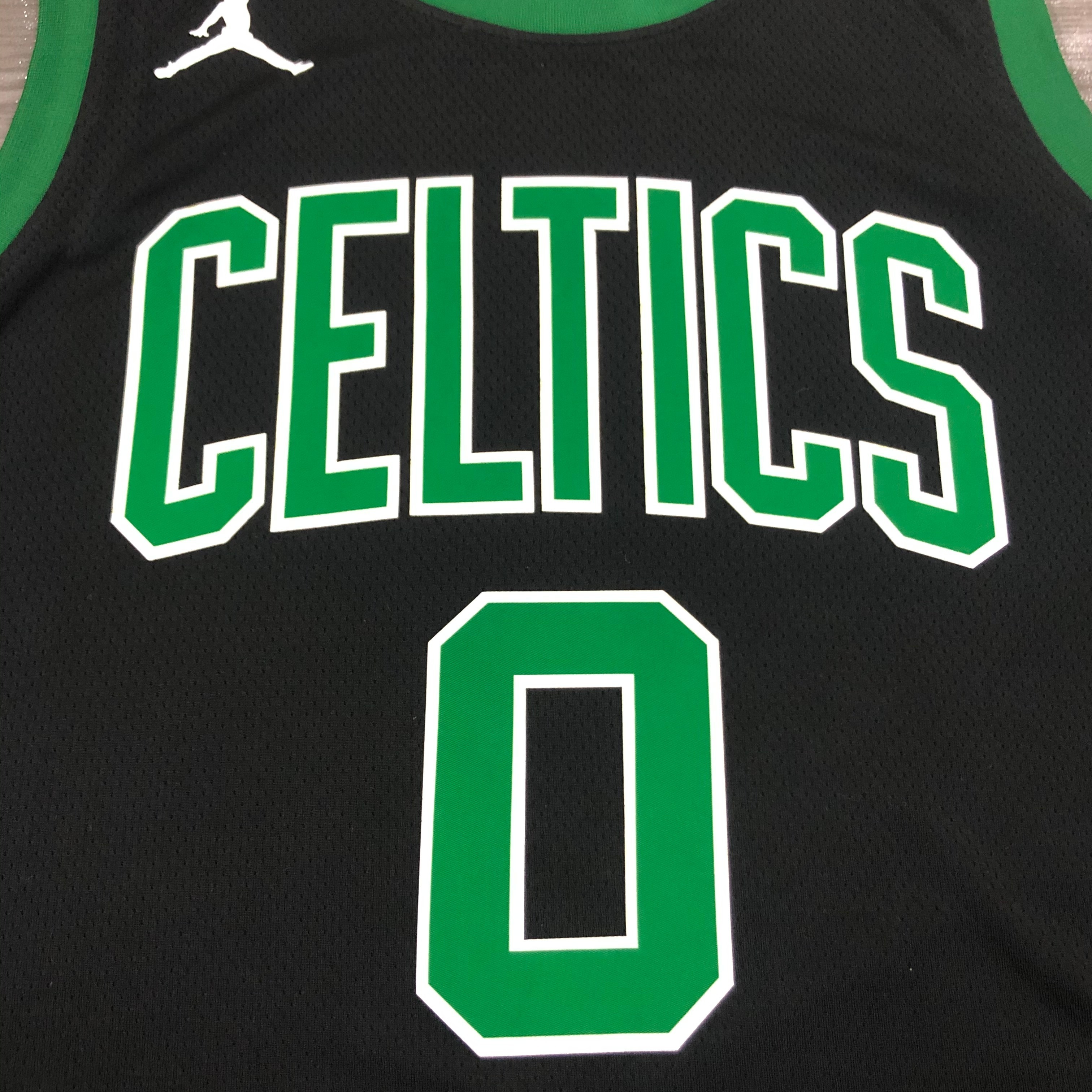 NBA Season 2021 Boston Celtics Black with Green Name #0 TATUM Jersey High Quality Name and Number Print - leoleo123123