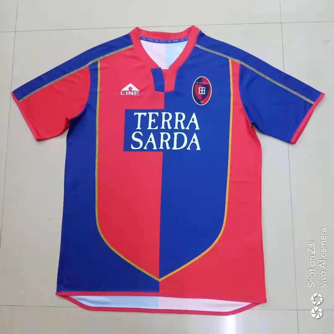 03/04 Cagliari Calcio Home Retro Jersey Fans Version Thai Quality - leoleo123123