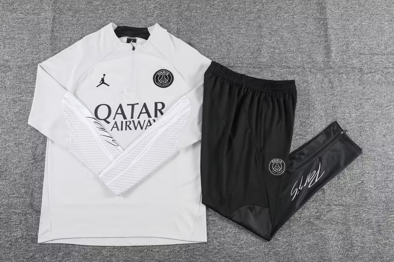 23/24 PSG Grey Sweater Tracksuit Thai Quality - leoleo123123