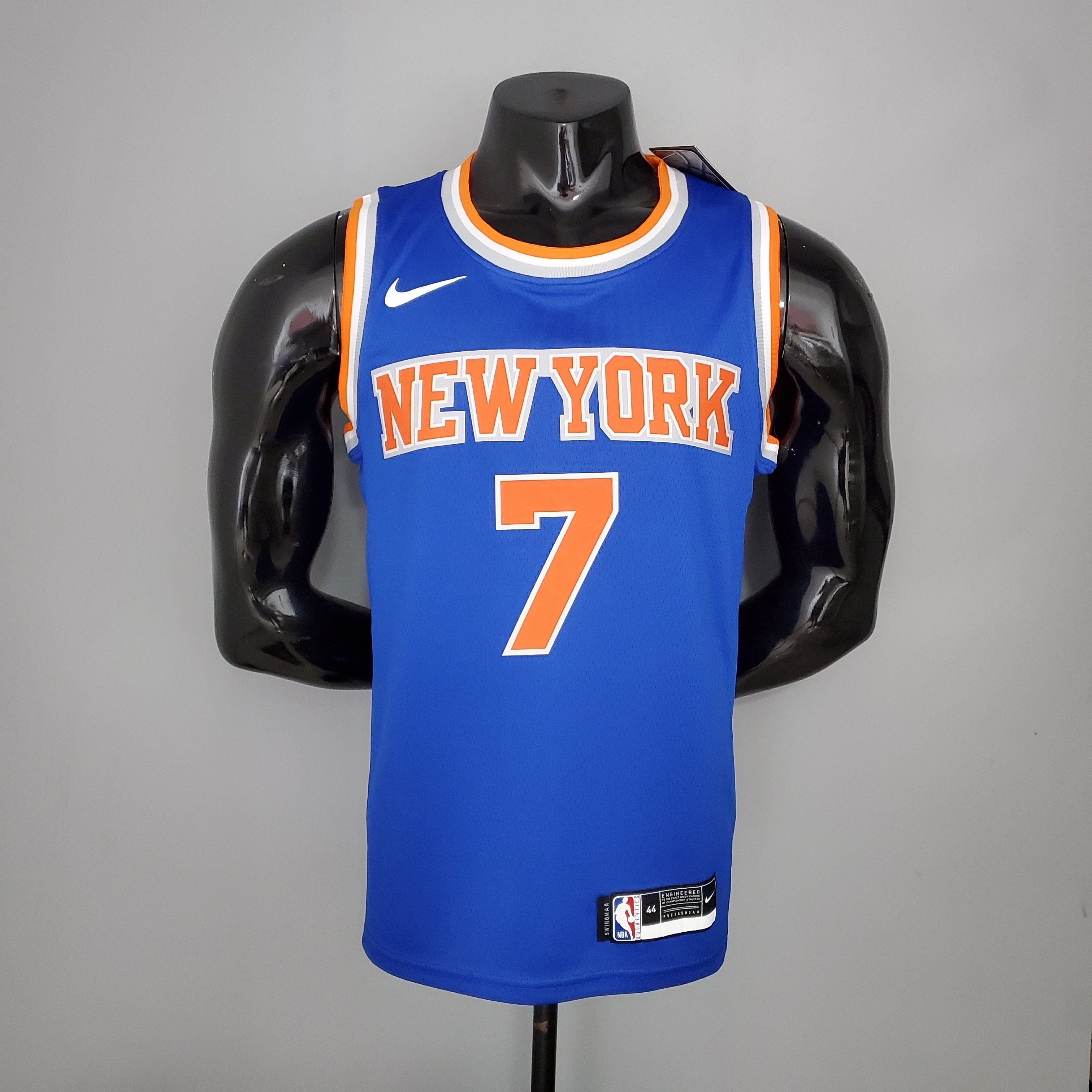 NBA Men New York Knicks Blue #7 ANTHONY Jersey High Quality Name and Number Print - leoleo123123