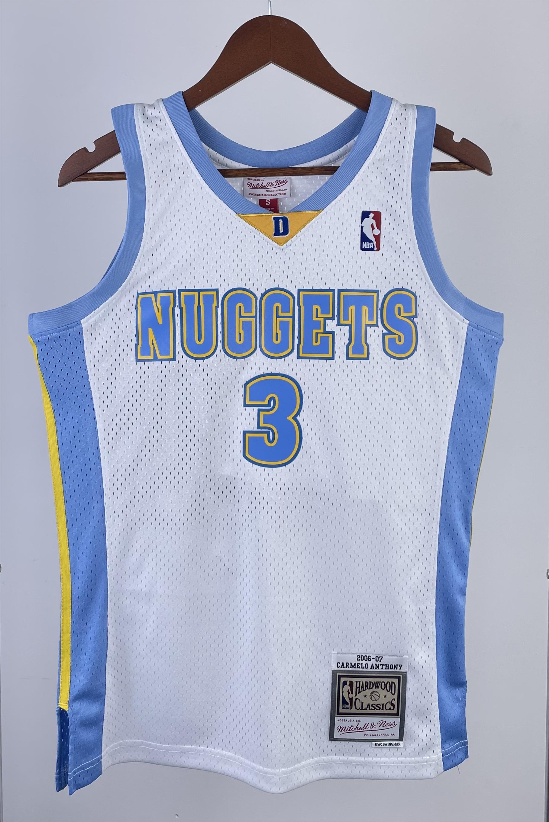 NBA Men Season 06-07 Denver Nuggets White #3 IVERSON Jersey High Quality Name and Number Print - leoleo123123