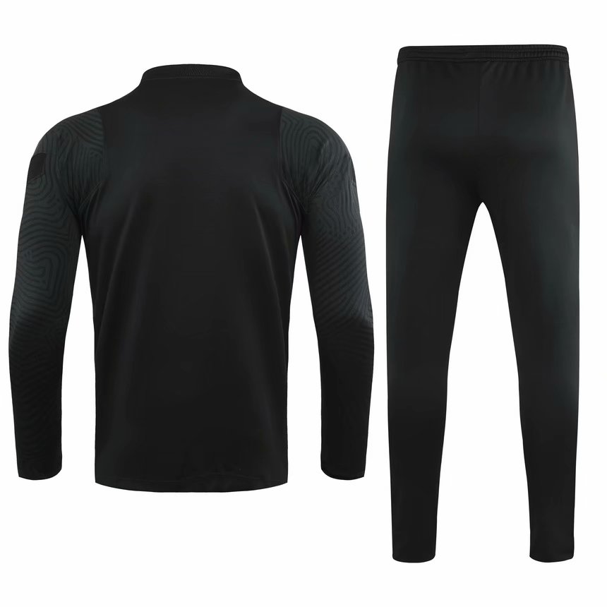 20-21 Brazil Black with Zipper Sweater Tracksuit Thai Quality - leoleo123123