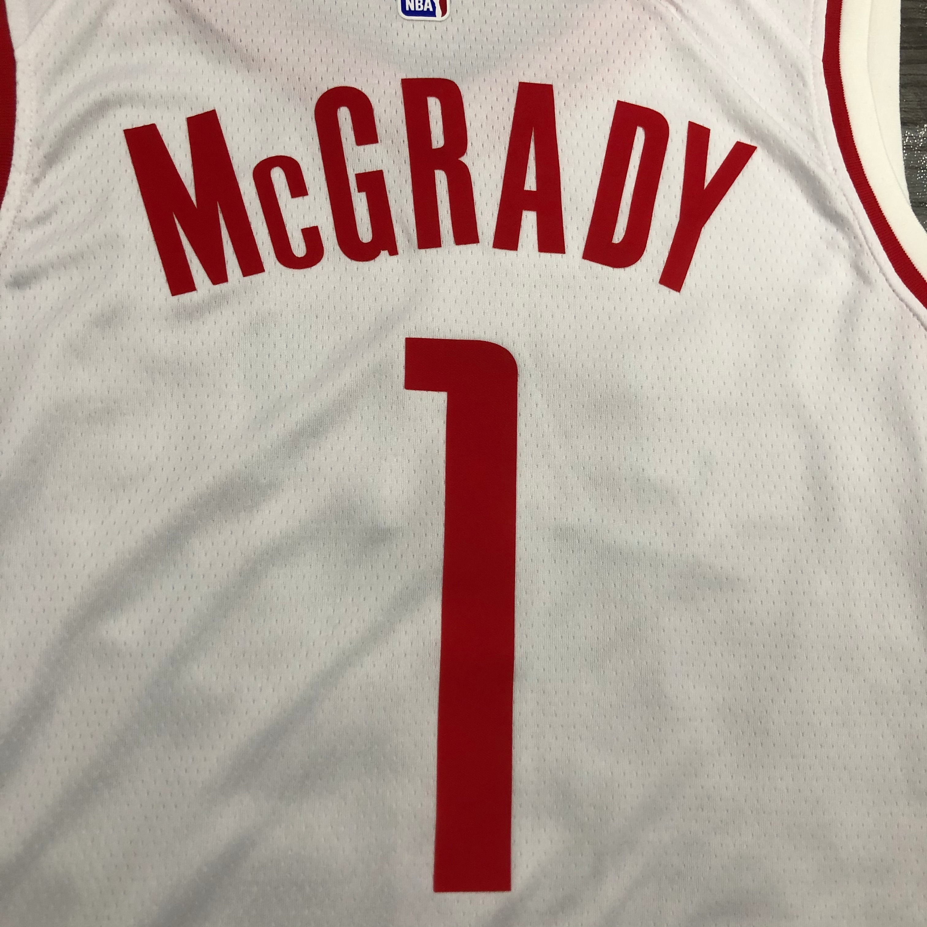 NBA Men Season 2021 Houston Rockets White #1 MCGRADY Jersey High Quality Name and Number Print - leoleo123123
