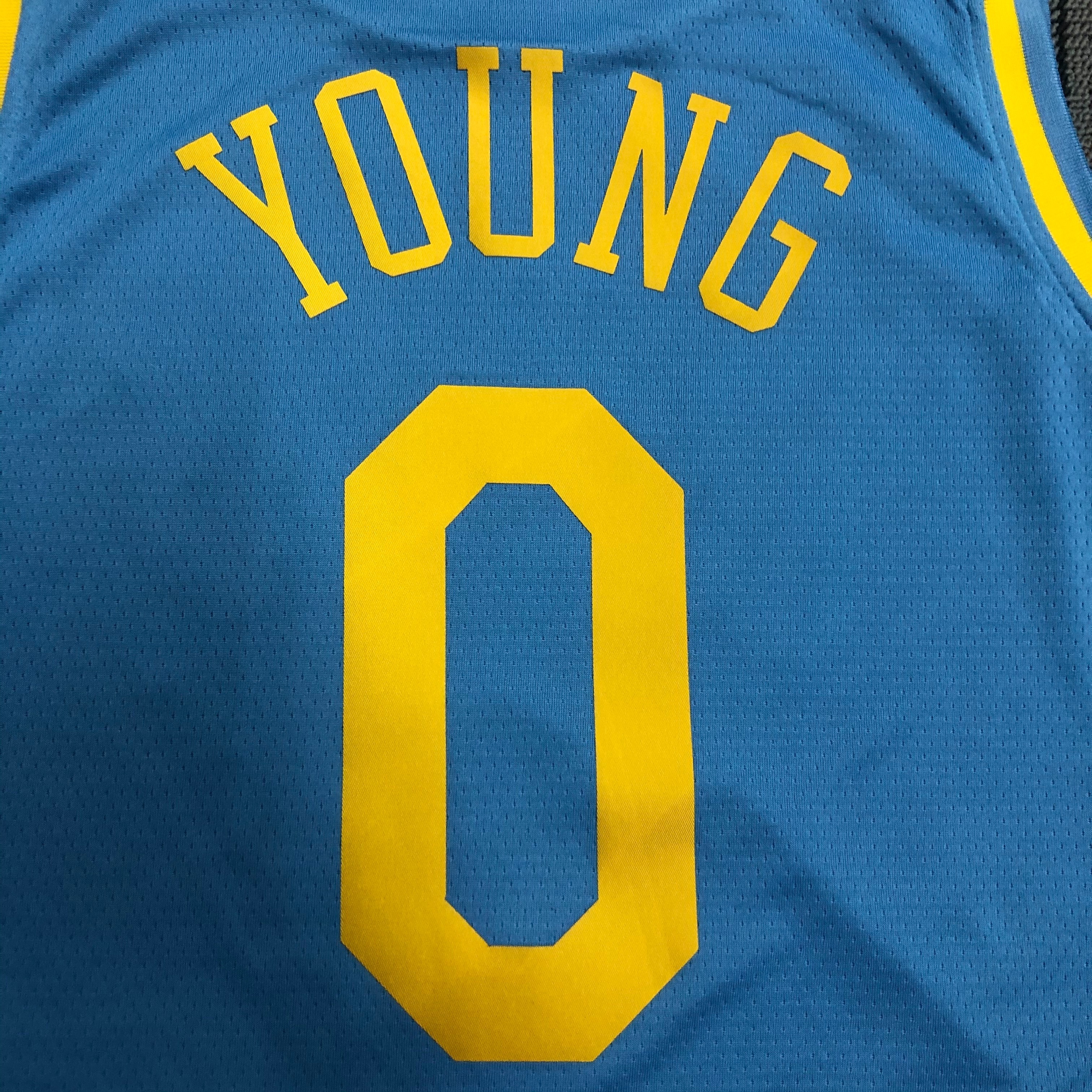 NBA Season 2021 Los Angeles Lakers Minneapolis Blue #0 YOUNG Round Neck Jersey High Quality Name and Number Print - leoleo123123