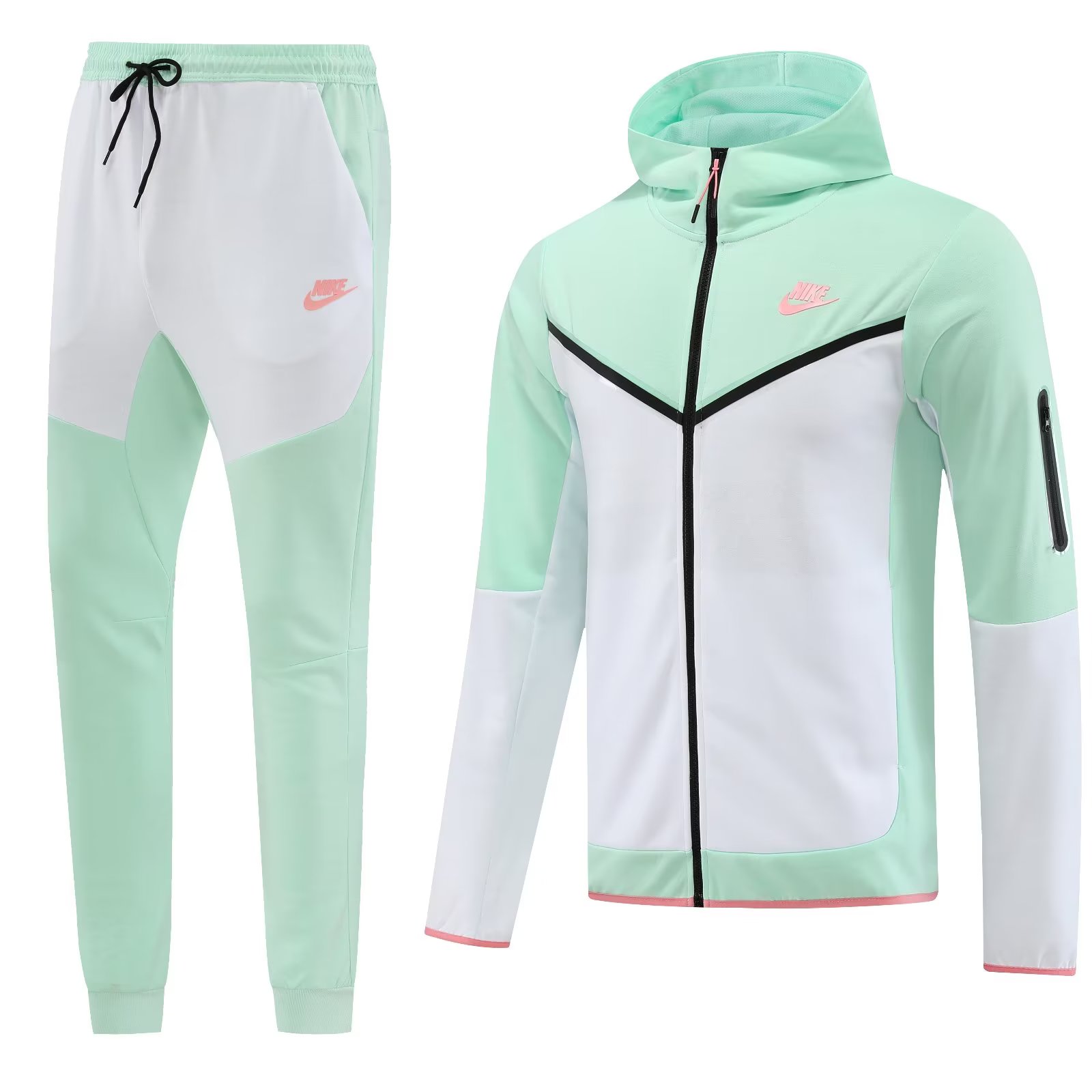 23/24 Nike Jacket Tracksuit White And Green Color - leoleo123123