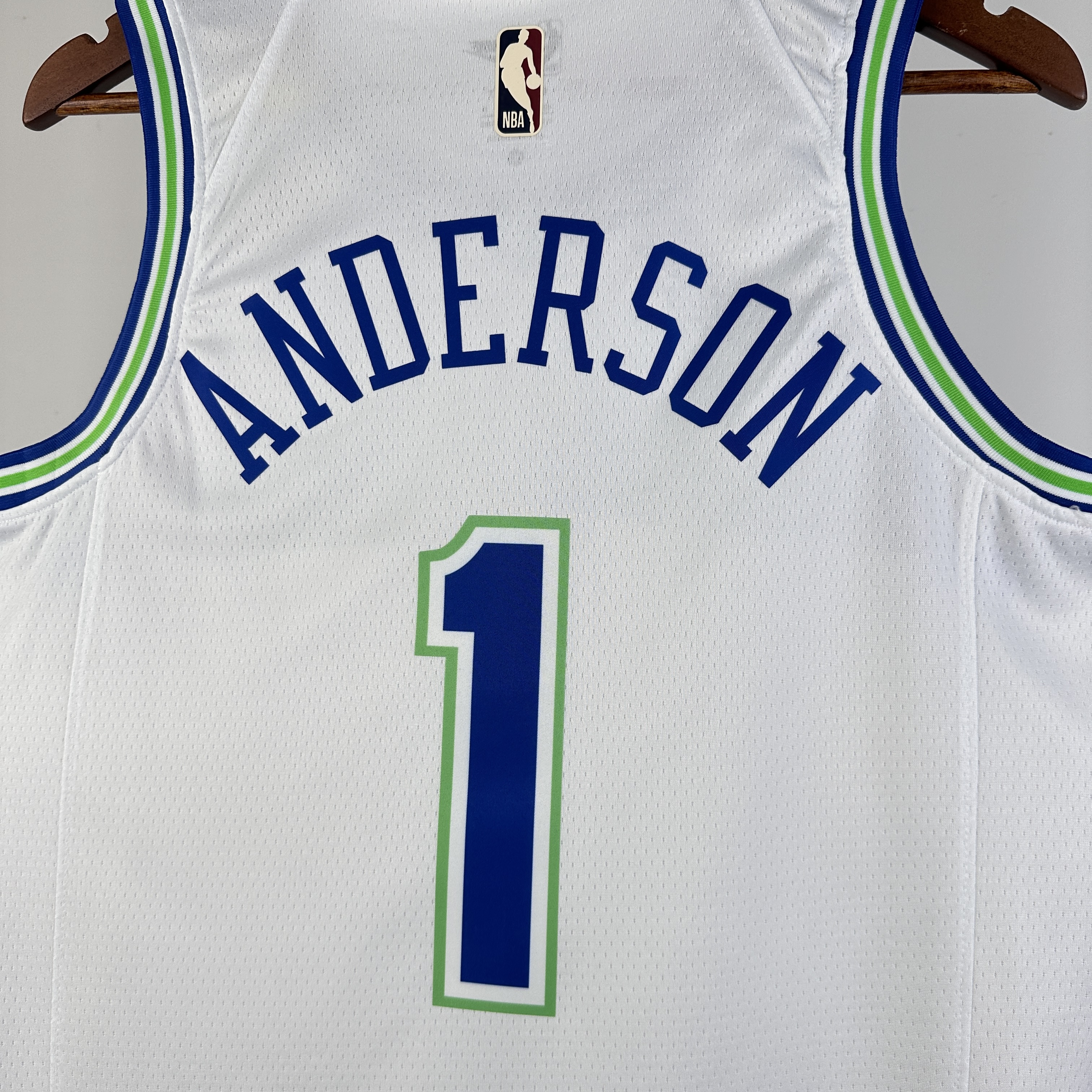 NBA Men 2024 Minnesota Timberwolves Retro White #1 ANDERSON Jersey High Quality Name and Number Print - leoleo123123