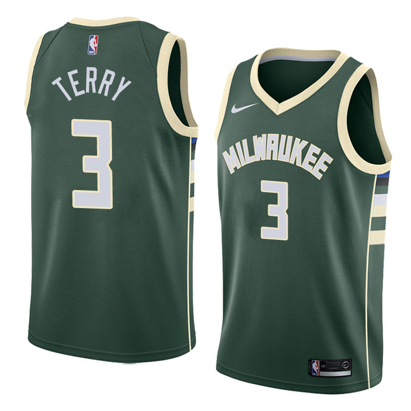 NBA Men Milwaukee Bucks Green #3 TERRY Jersey High Quality Name and Number Print - leoleo123123