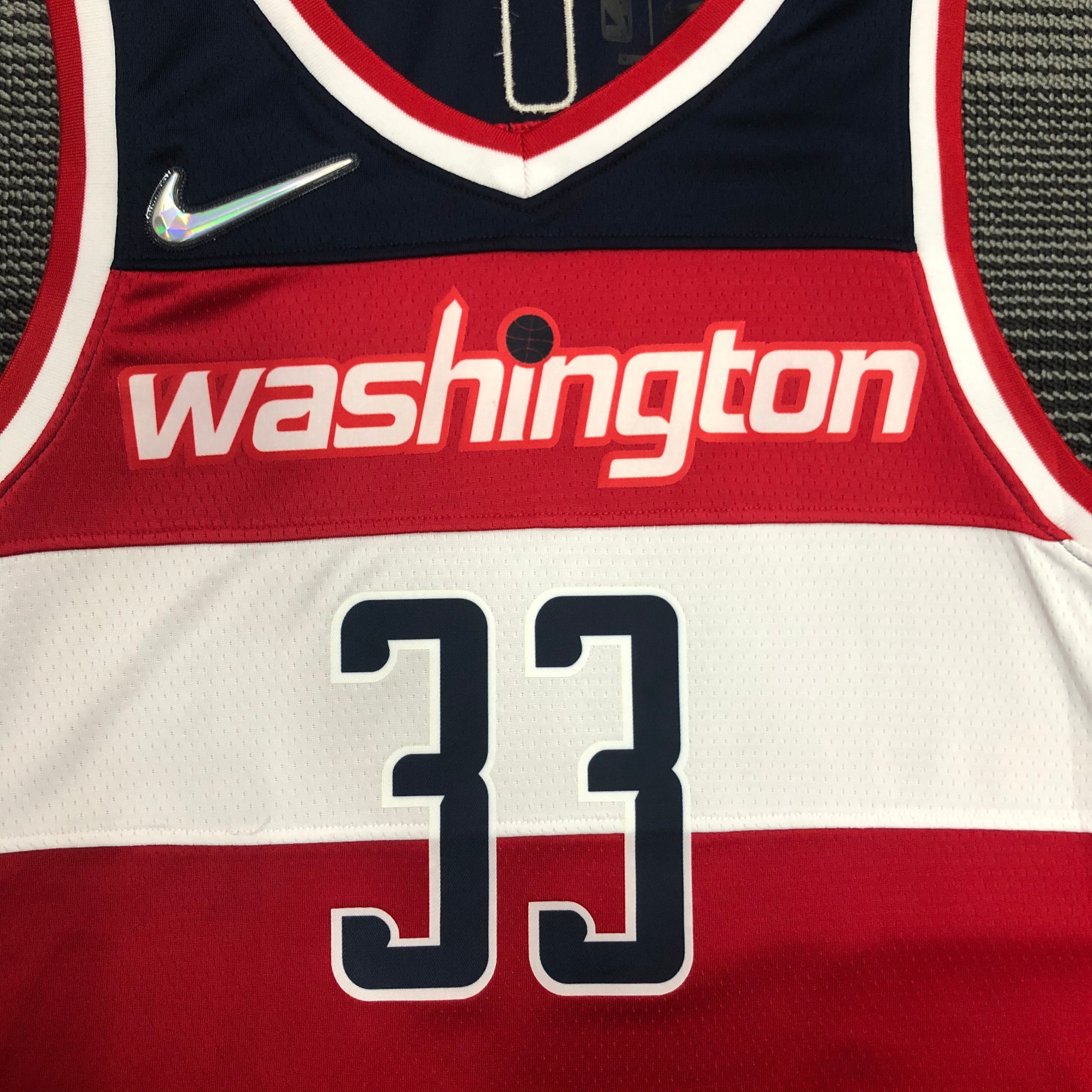 NBA 75th Anniversary Men Washington Wizards Red #33 KUZMA Jersey High Quality Name and Number Print - leoleo123123