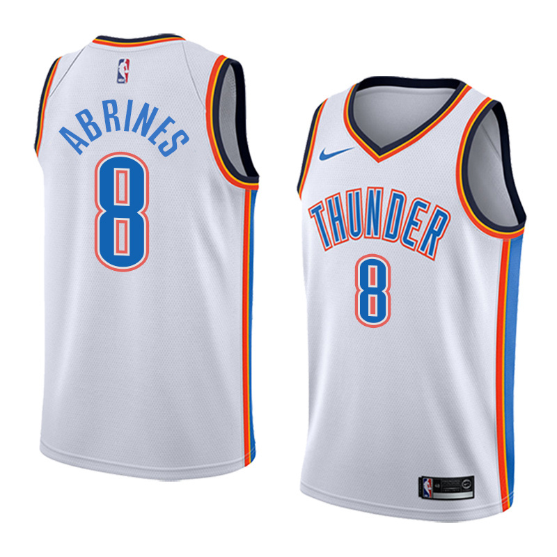 NBA Men Oklahoma City Thunder White #8 ABRINES Jersey High Quality Name and Number Print - leoleo123123