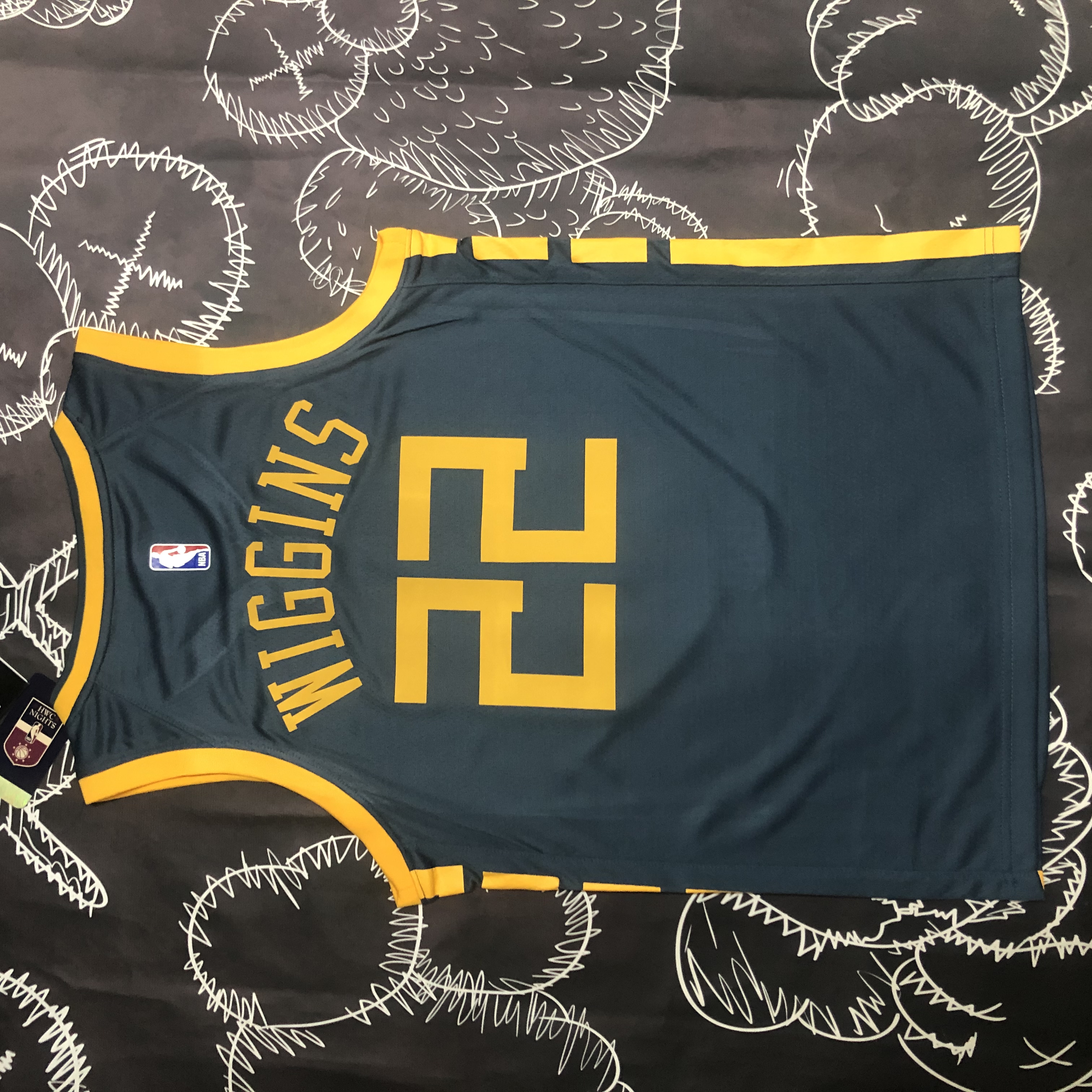 NBA Men Season 2018 Golden State Warriors Dark Grey #22 WIGGINS Jersey High Quality Name and Number Print - leoleo123123