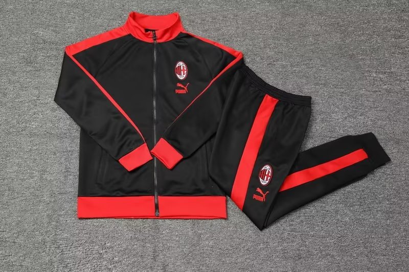 23/24 Ac Milan Black Jacket Tracksuit Thai Quality - leoleo123123