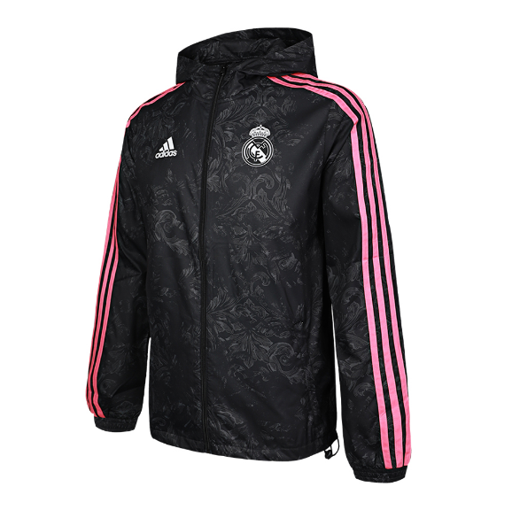 21-22 Real Madrid Black Windbreaker Jacket Thai Quality - leoleo123123