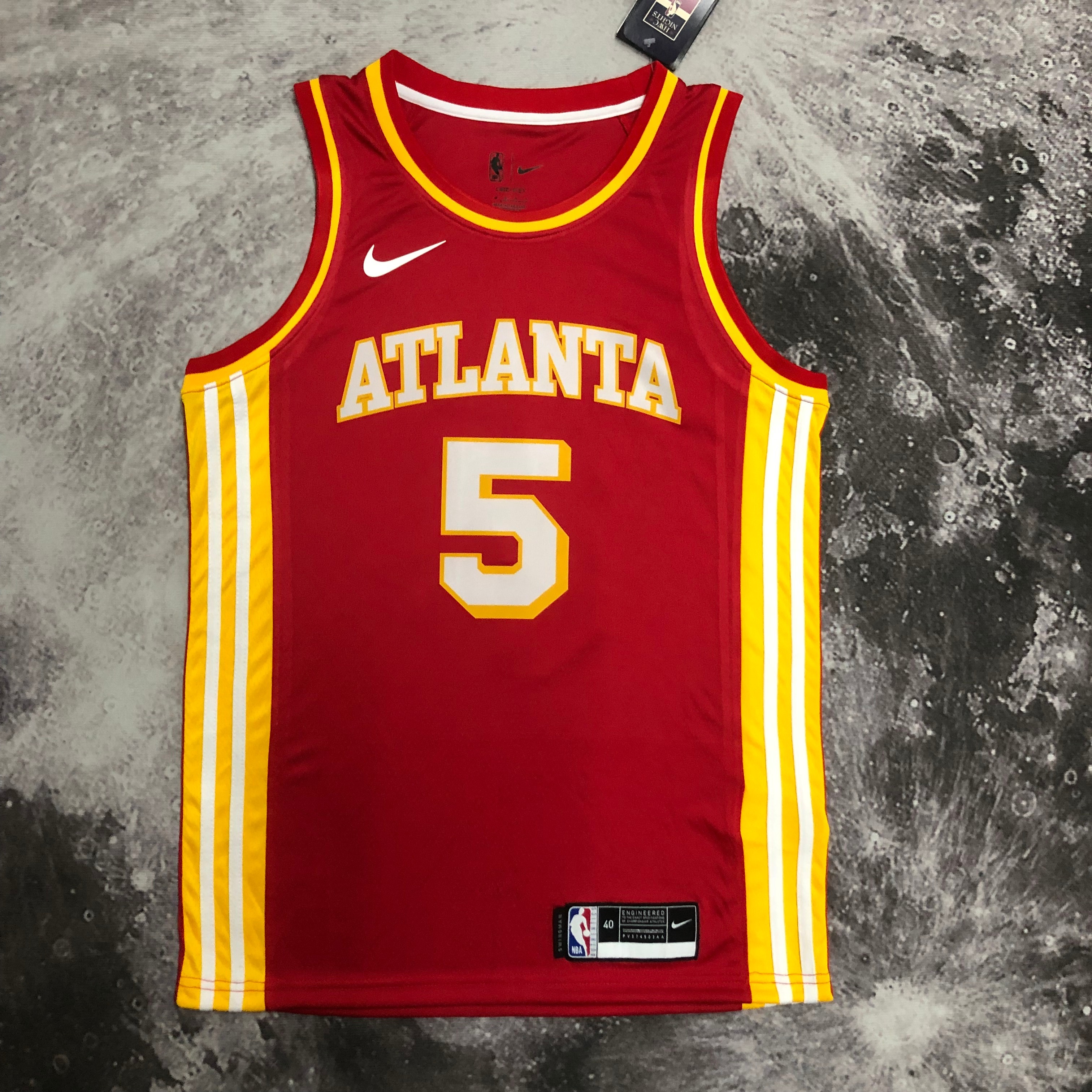 NBA Men Atlanta Hawks Red #5 MURRAY Jersey High Quality Name and Number Print - leoleo123123