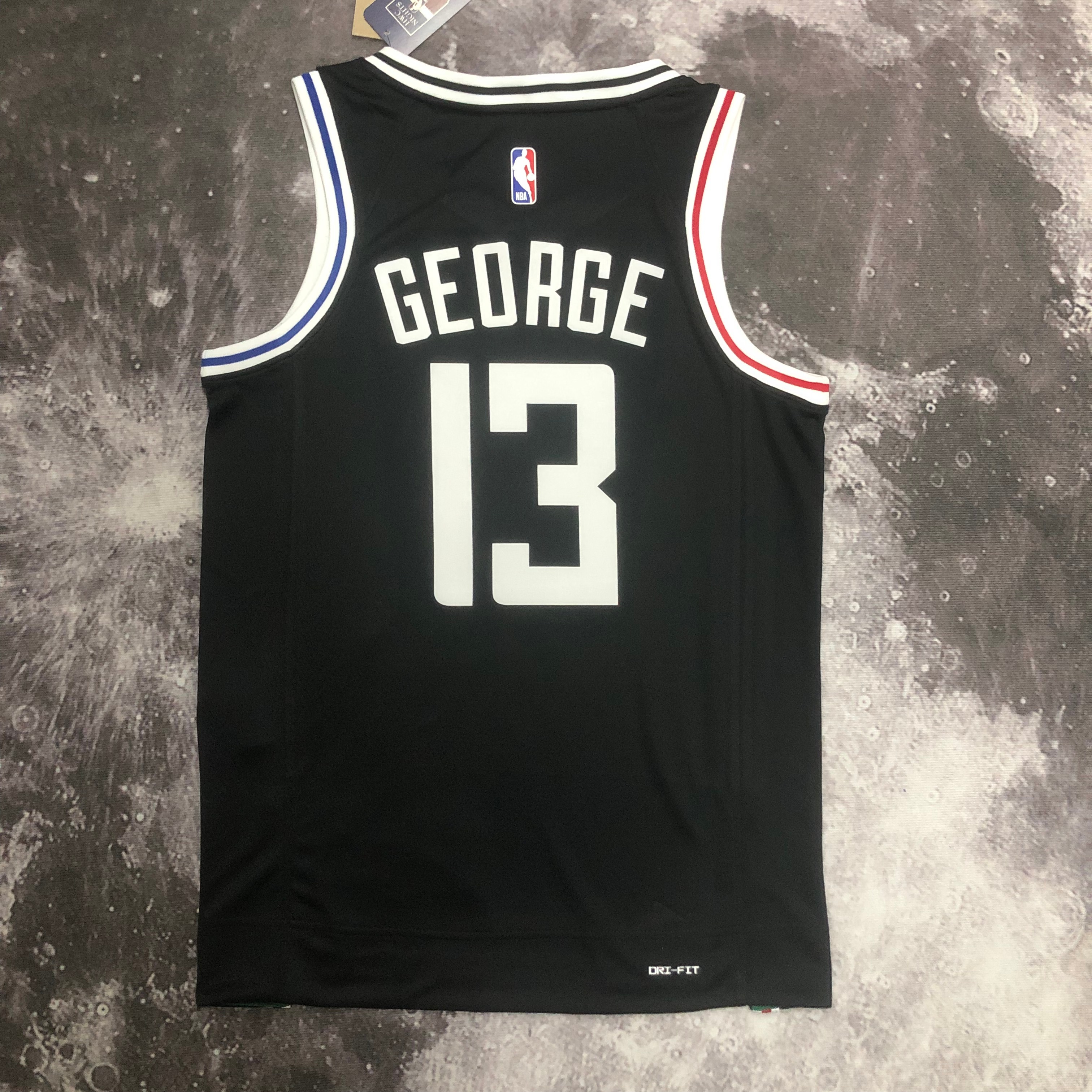 NBA Men Season 2023 Los Angeles Clippers Black City Edition #13 GEORGE Jersey High Quality Name and Number Print - leoleo123123