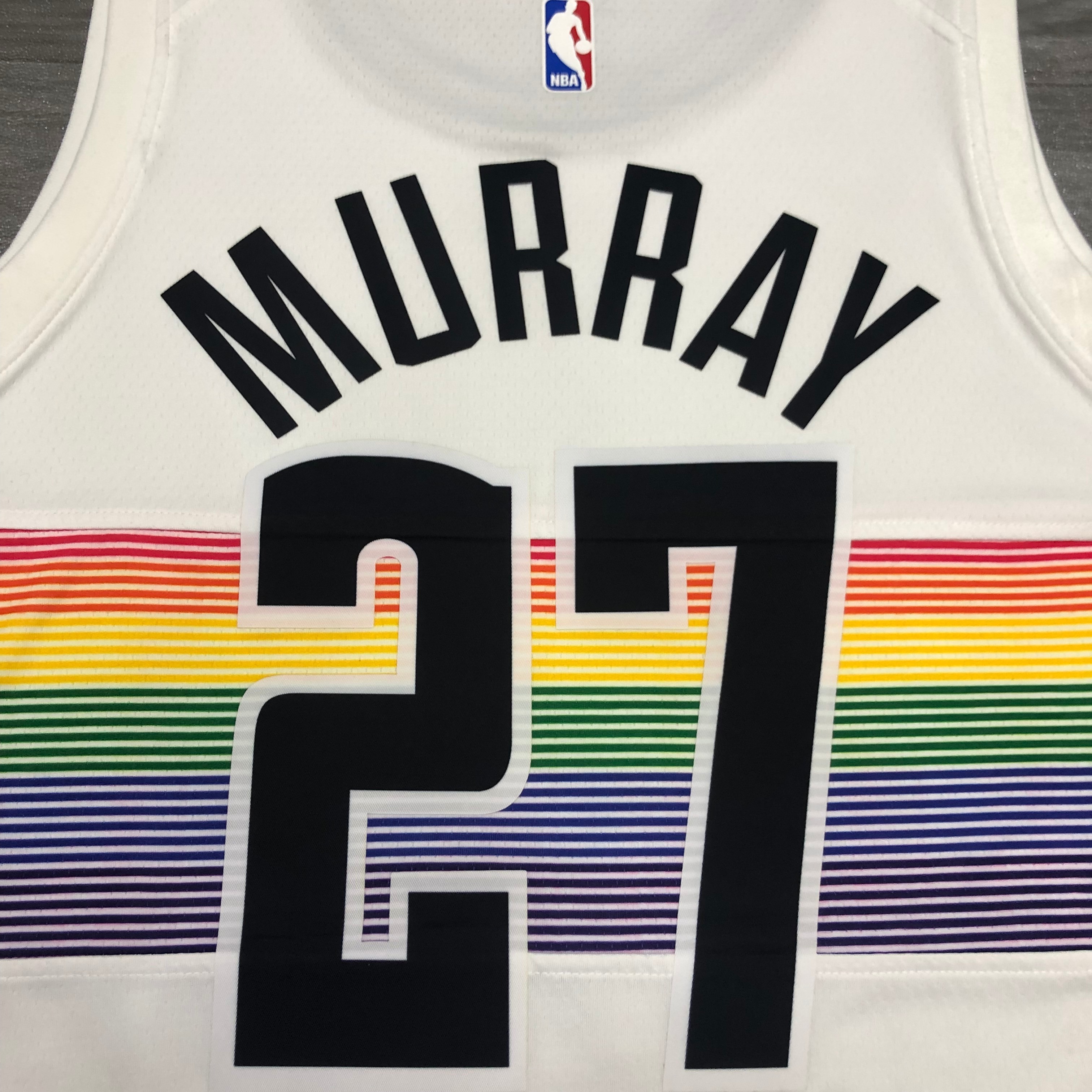 NBA Men Denver Nuggets White City #27 MURRAY Jersey High Quality Name and Number Print - leoleo123123