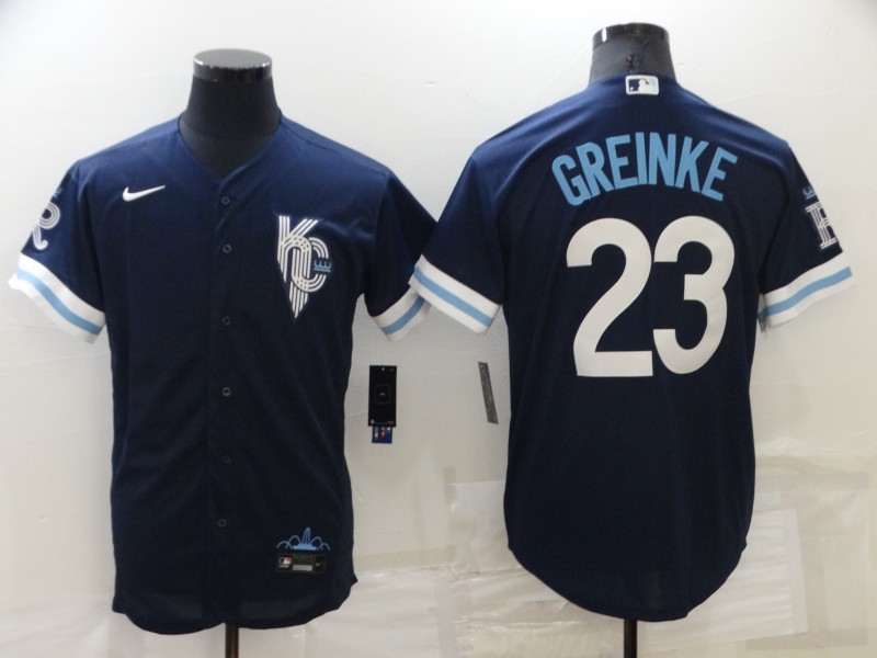 Kansas City Royals Dark Blue GREINKE #23 Jersey - leoleo123123
