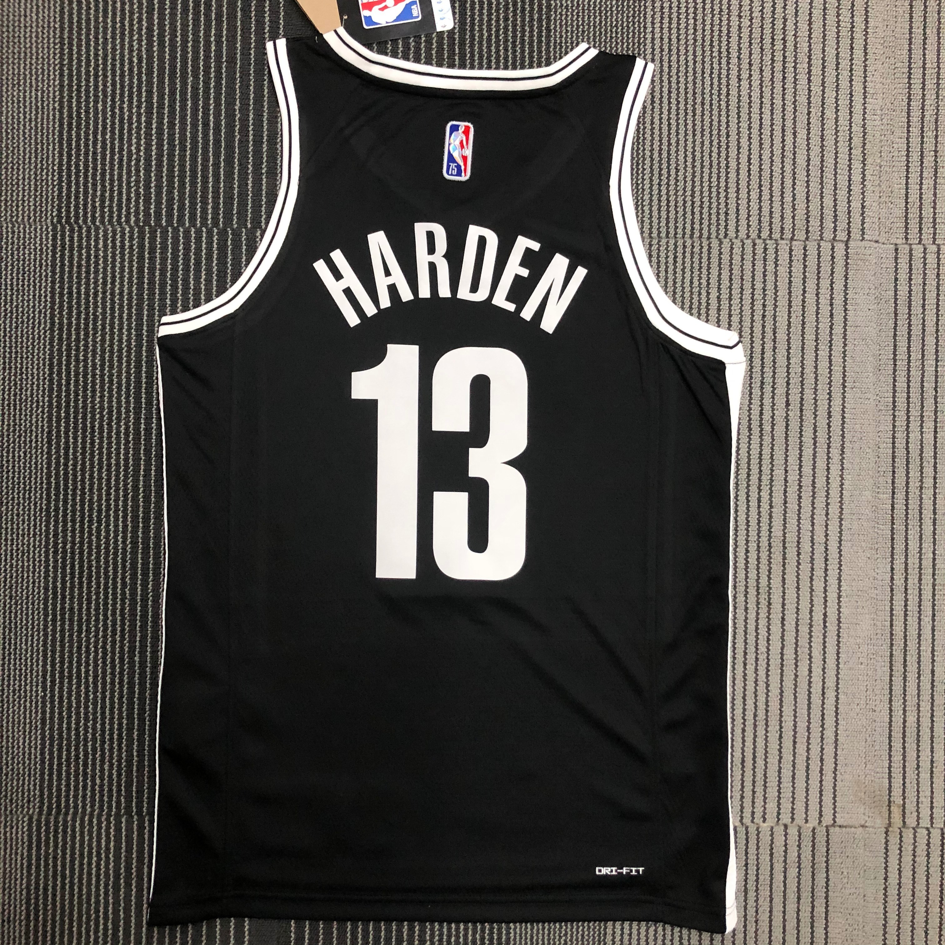NBA Men 75th Anniversary Brooklyn Nets Black #13 HARDEN Jersey High Quality Name and Number Print - leoleo123123