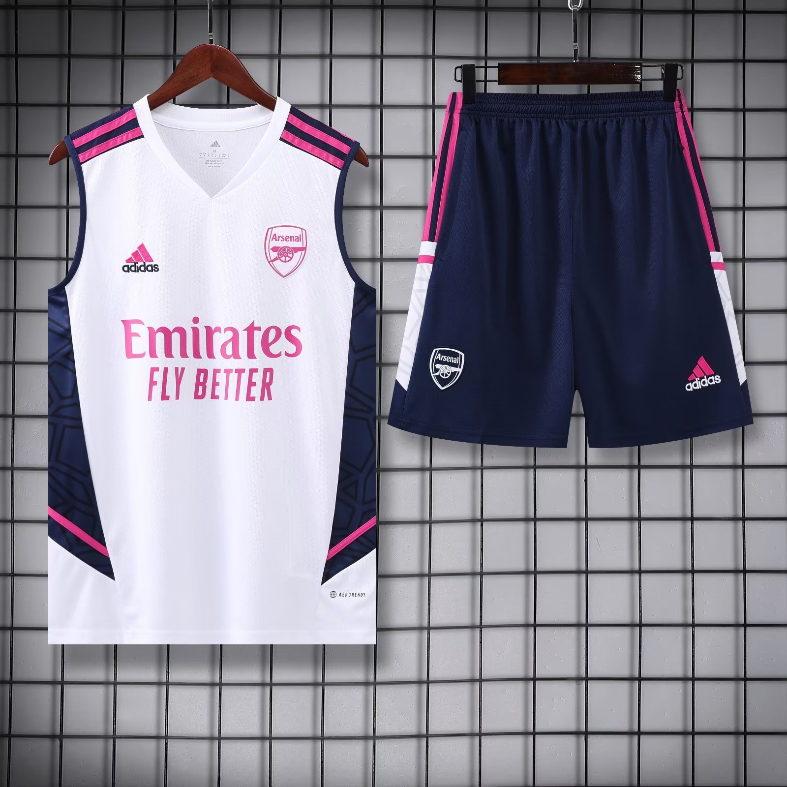 22/23 Arsenal White Vest Training Set--Vest and Short Pant Training Tracksuit - leoleo123123