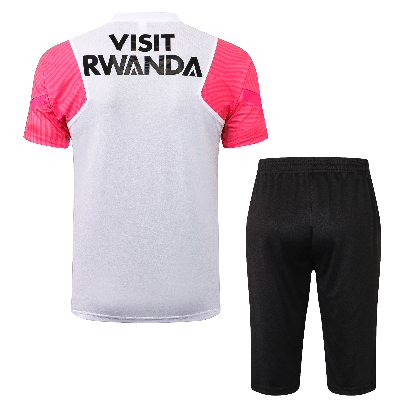 21/22 PSG White with Pink Sleeves Training Set--Short Sleeve and Pant Training Tracksuit - leoleo123123