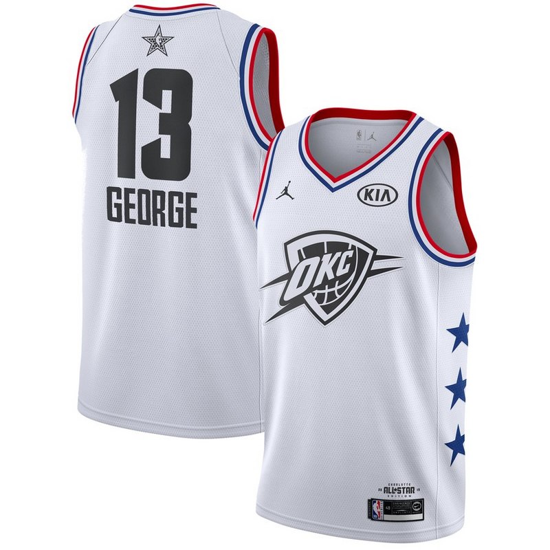 NBA Men 2019 All Star Jerseys White #13 GEORGE Jersey High Quality Name and Number Print - leoleo123123