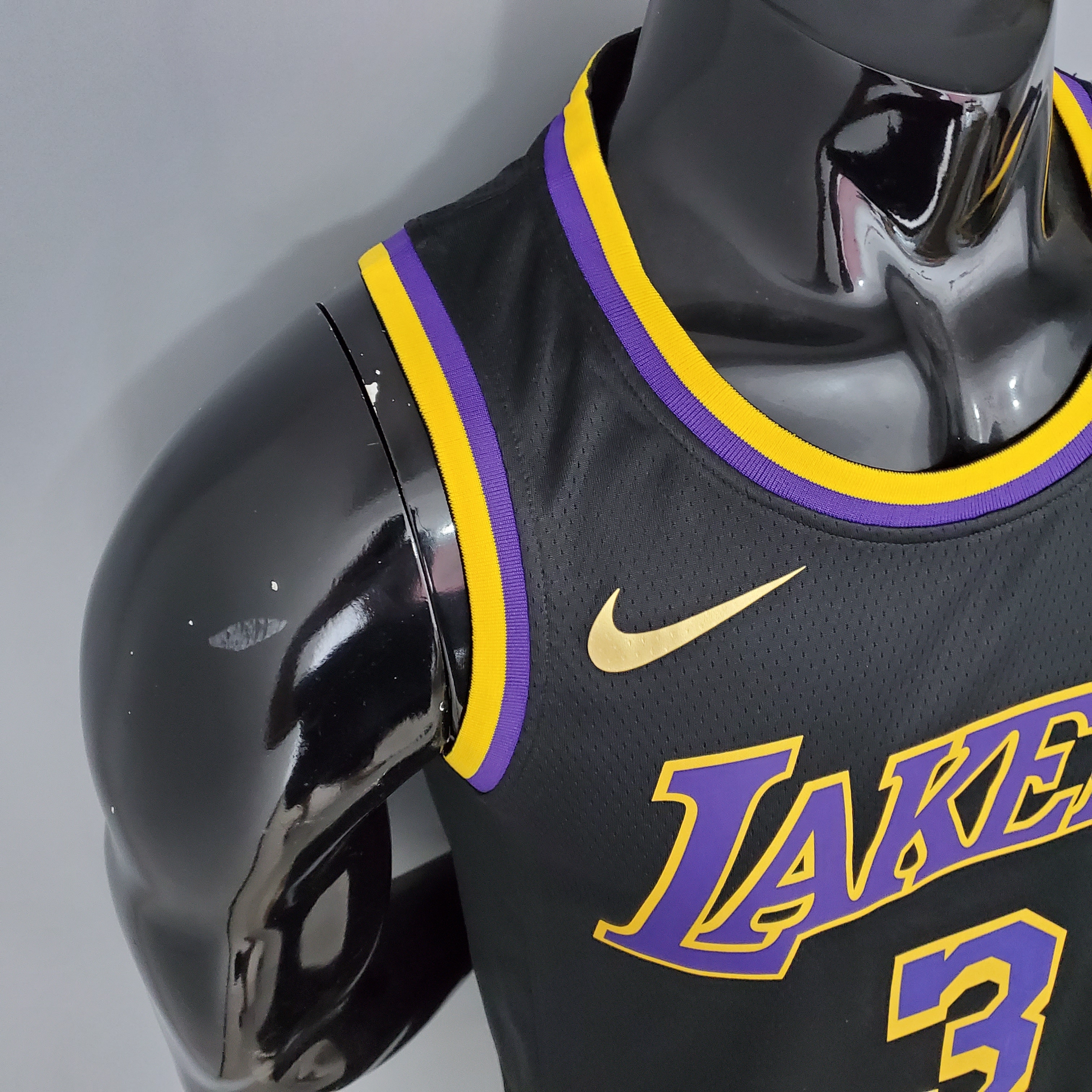 2021 DAVIS#3 Lakers Bonus Edition Black NBA Jersey High Quality Name and Number Print - leoleo123123