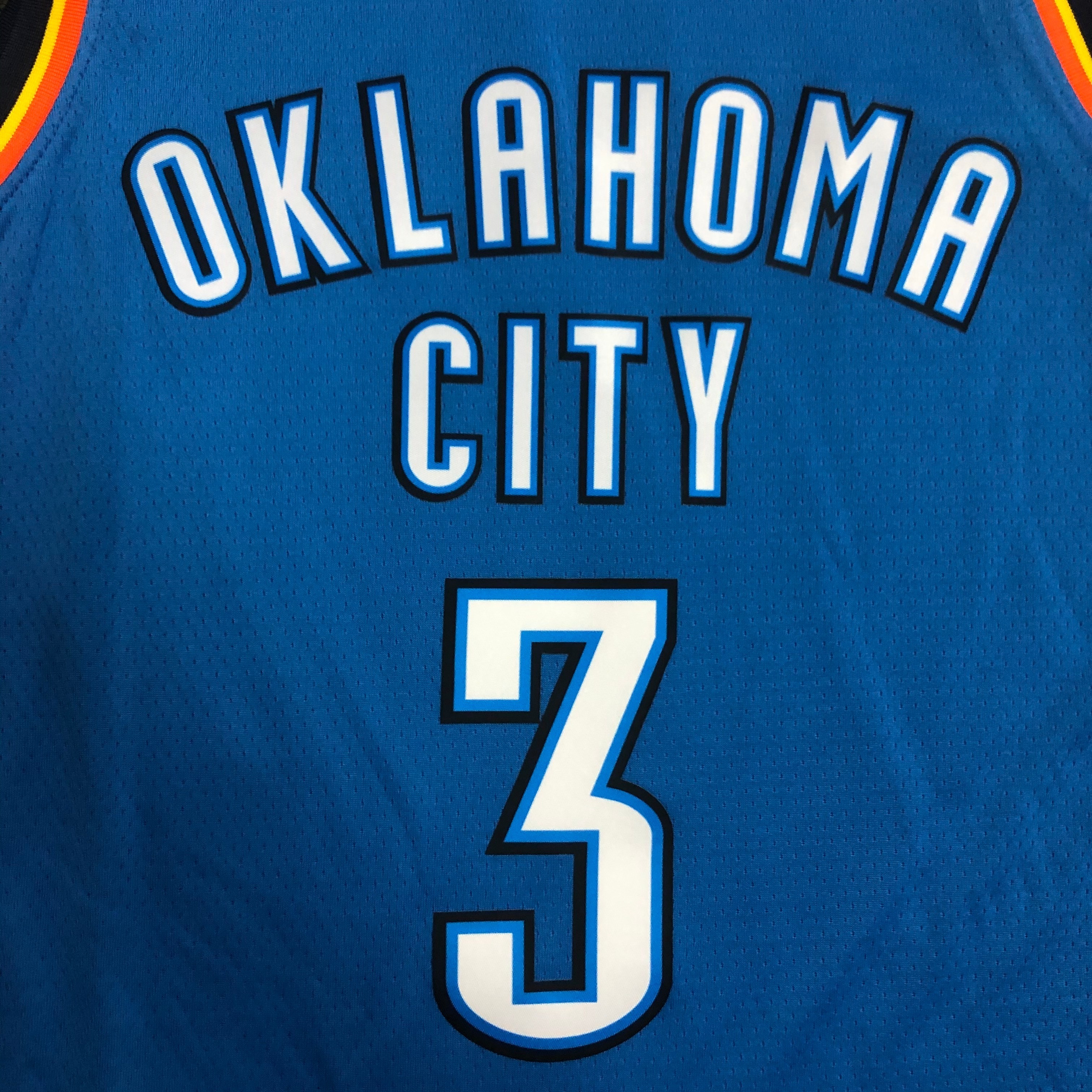 NBA Men Oklahoma City Thunder Blue #3 PAUL Jersey High Quality Name and Number Print - leoleo123123