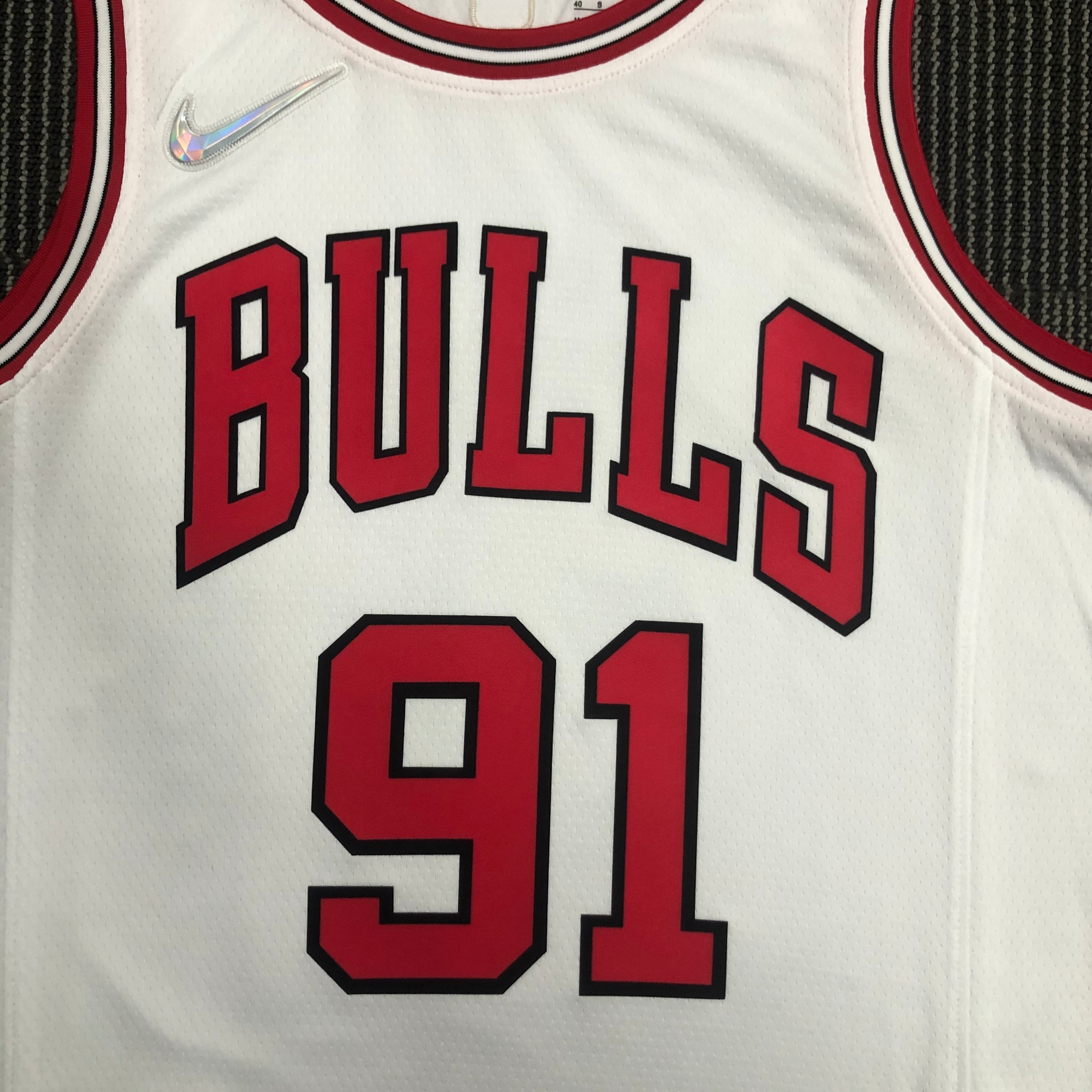 NBA Men 75th Anniversary Chicago Bulls White #91 RODMAN Jersey High Quality Name and Number Print - leoleo123123