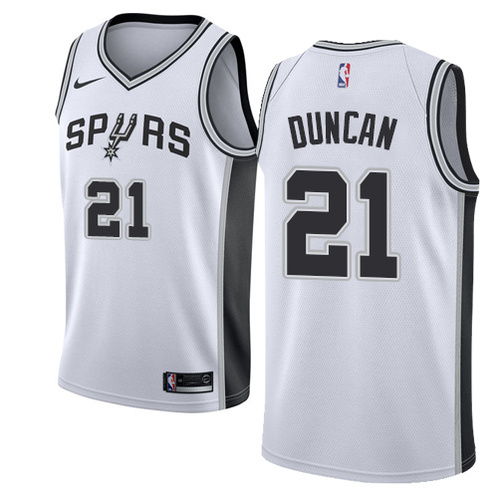 NBA Men San Antonio Spurs White #21 DUNCAN Jersey High Quality Name and Number Print - leoleo123123