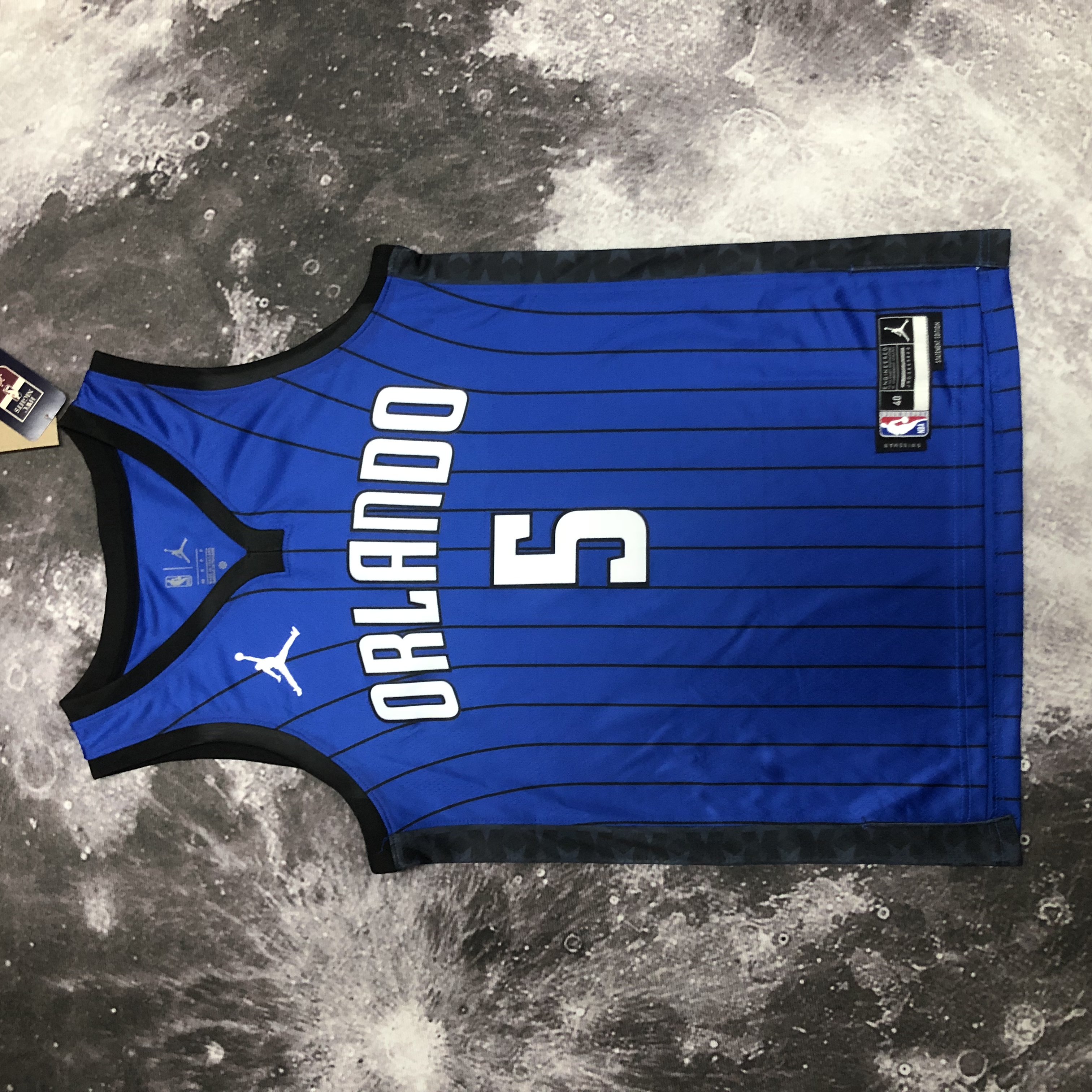 NBA Season 2023 Orlando Magic #5 BANCHERO Blue Jersey with Jordan Logo High Quality Name and Number Print - leoleo123123