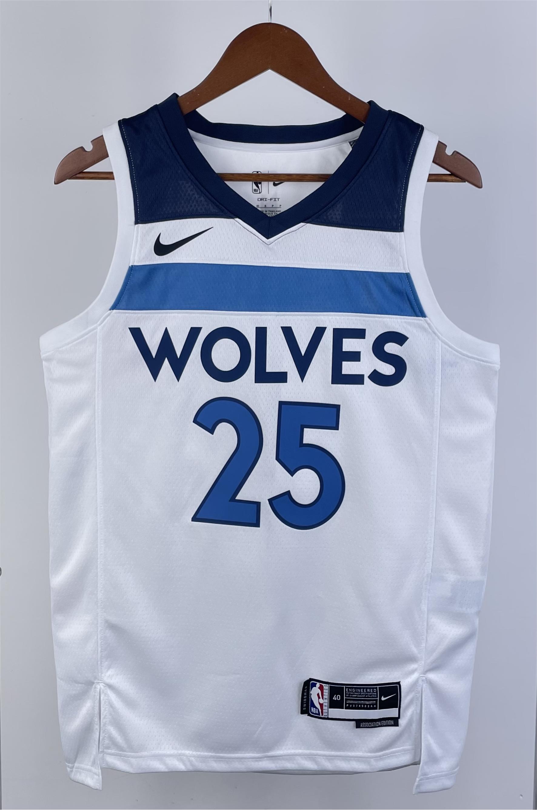 NBA Men 2023 Minnesota Timberwolves White #25 ROSE Jersey High Quality Name and Number Print - leoleo123123