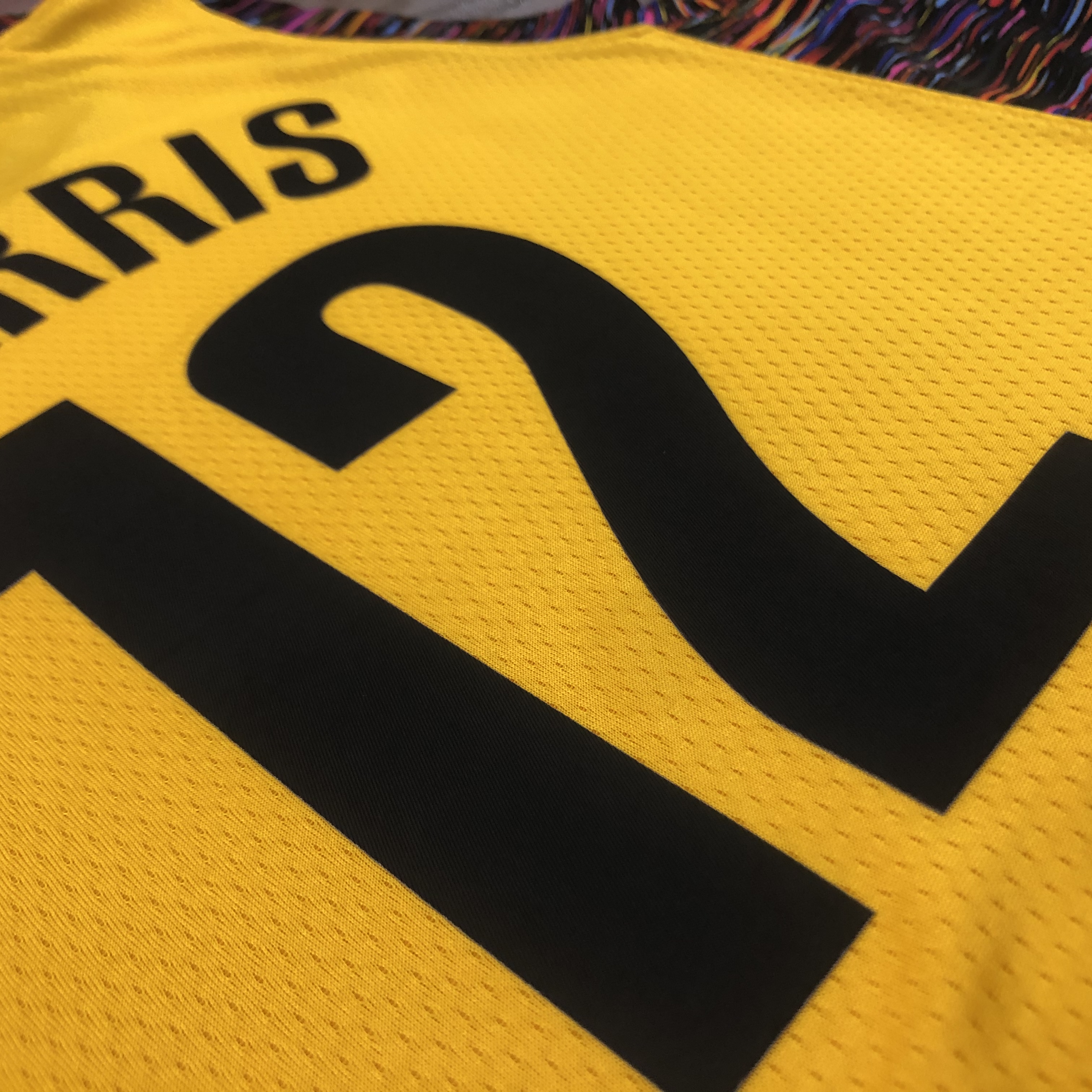 NBA Men Brooklyn Nets Yellow #12 HARRIS Jersey High Quality Name and Number Print - leoleo123123