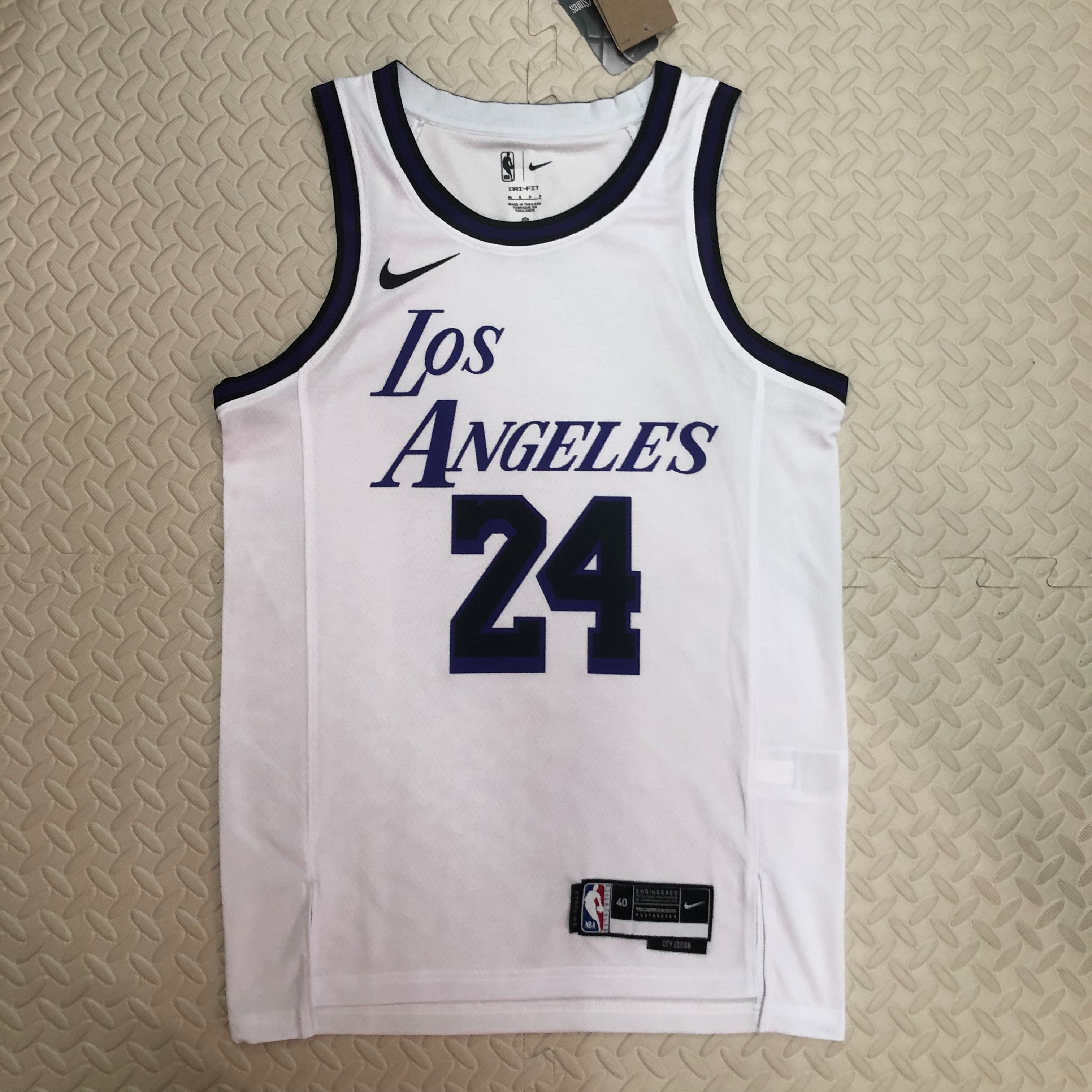 NBA Men Season 2023 Los Angeles Lakers White #24 BRYANT Jersey High Quality Name and Number Print - leoleo123123
