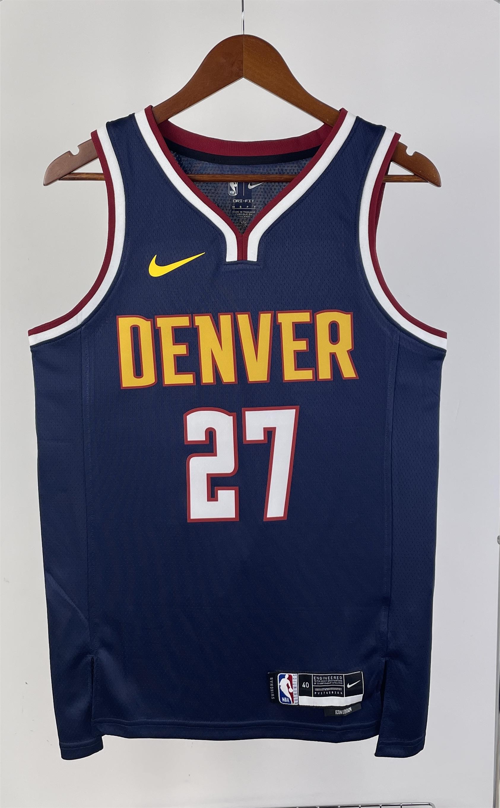 NBA Men Season 2023 Denver Nuggets Dark Blue #27 MURRAY Jersey High Quality Name and Number Print - leoleo123123