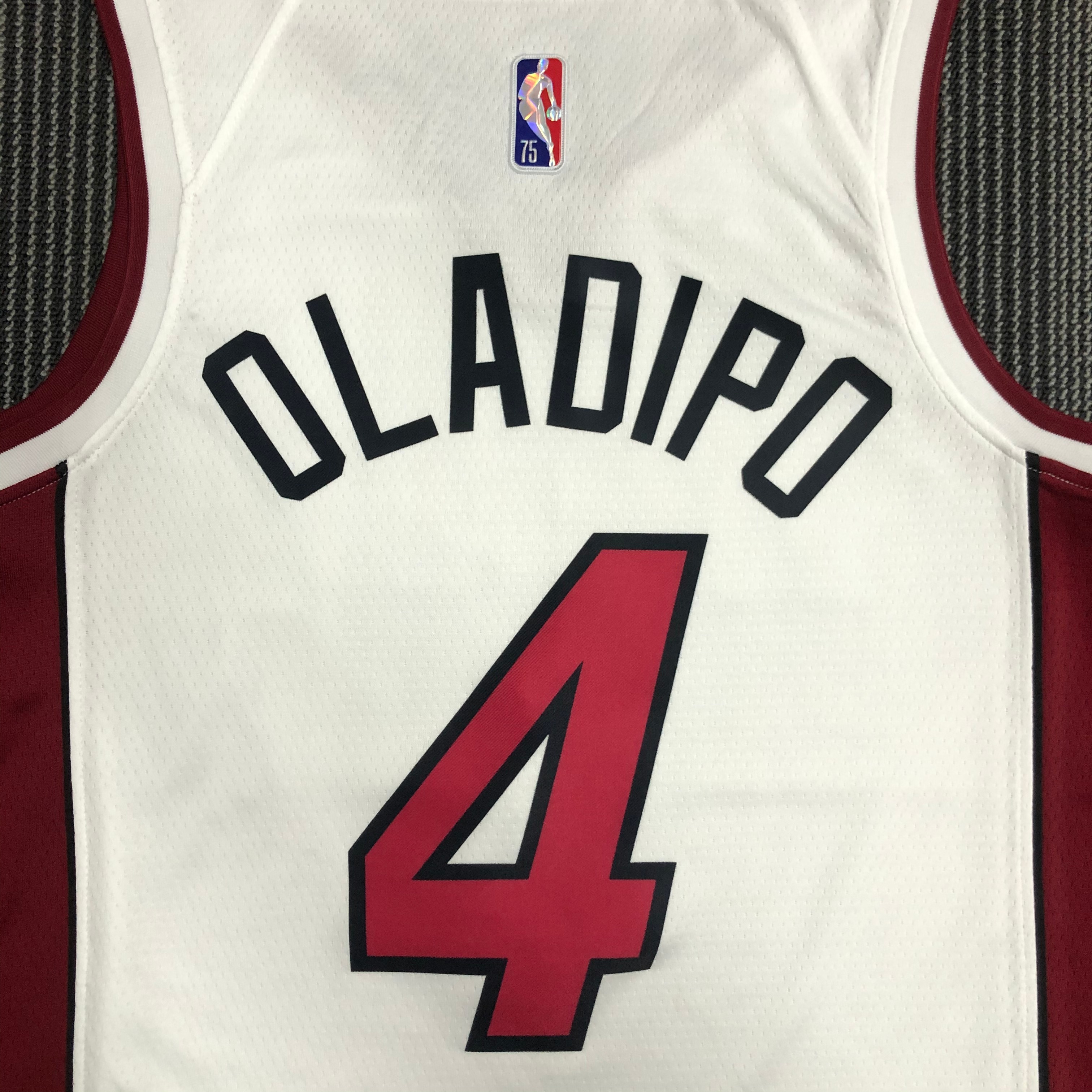 NBA Men 75th Anniversary Miami Heat White #4 OLADIPO Jersey High Quality Name and Number Print - leoleo123123